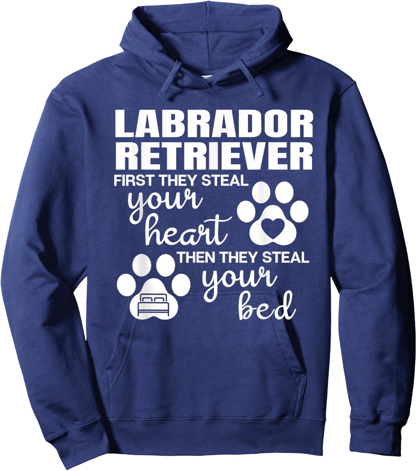 Labrador Retriever Gifts Quote Dog Lover Paw Print Hoodie - Hoodie | Navy