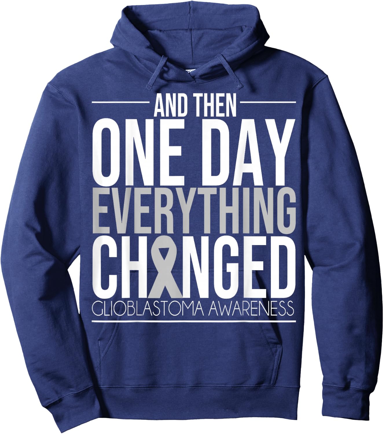 Glioblastoma Awareness Figh Brain Tumor Cure Brain Cancer Hoodie - Hoodie | Navy