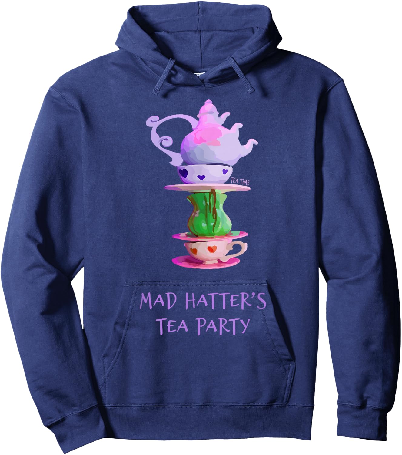 Mad Hatter's Tea Party - Alice in Wonderland Hoodie - Hoodie | Navy