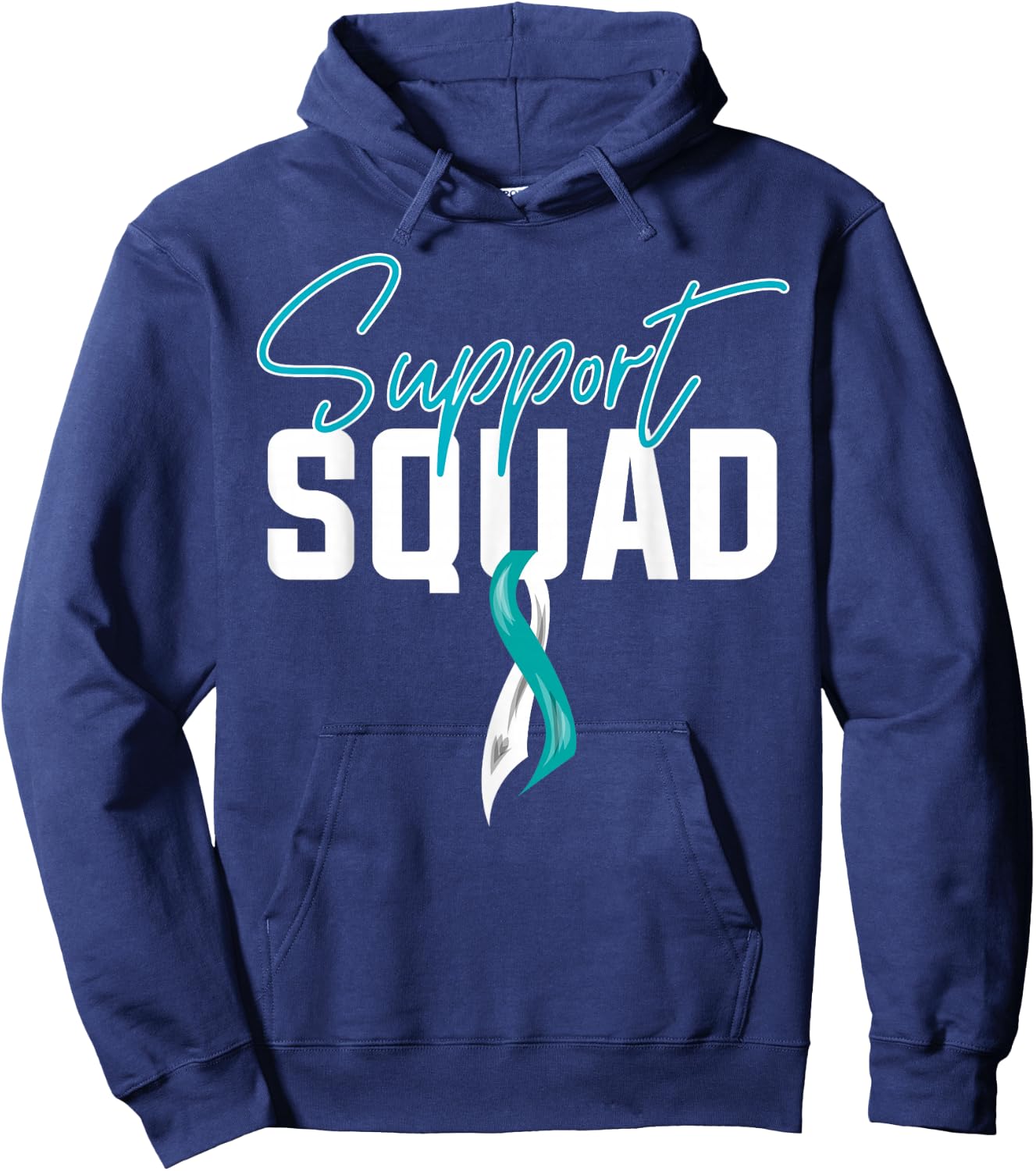 Cervical Cancer Awareness Support Squad Hoodie - Hoodie | Navy