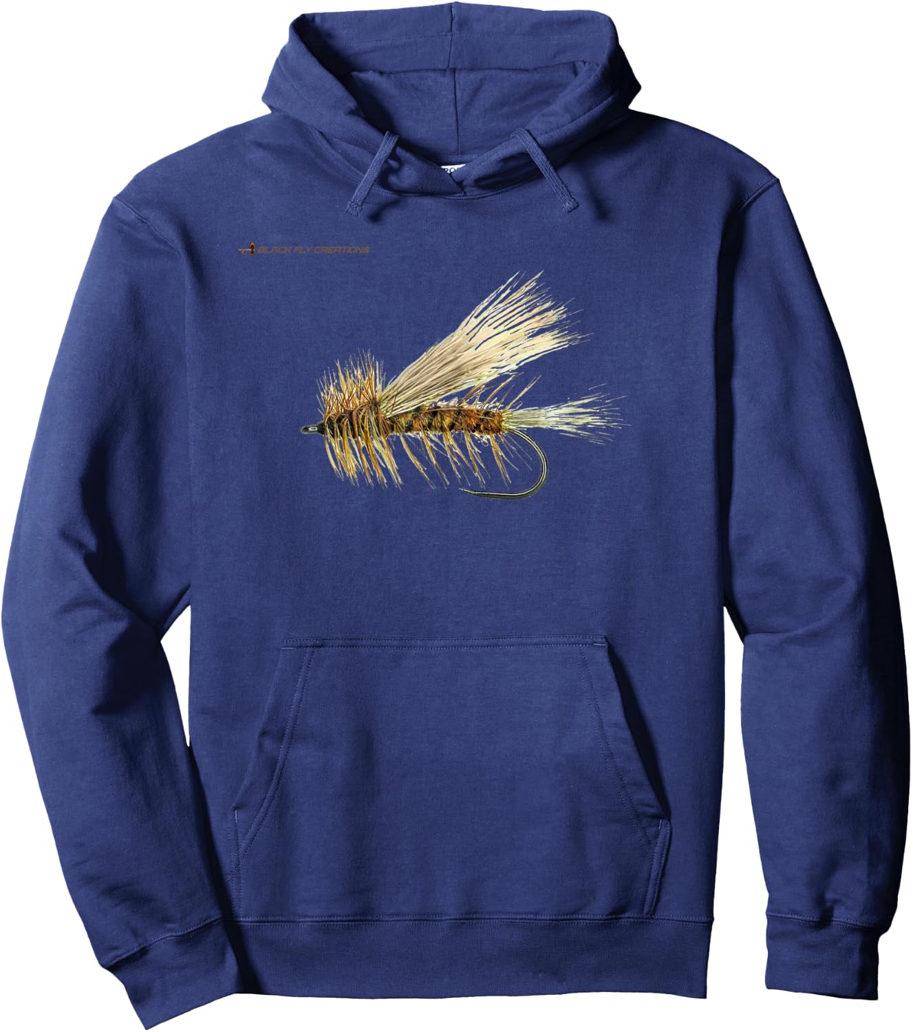 Dry Fly Stimulator Fly Fishing Shirts by Black Fly Hoodie - Hoodie | Navy