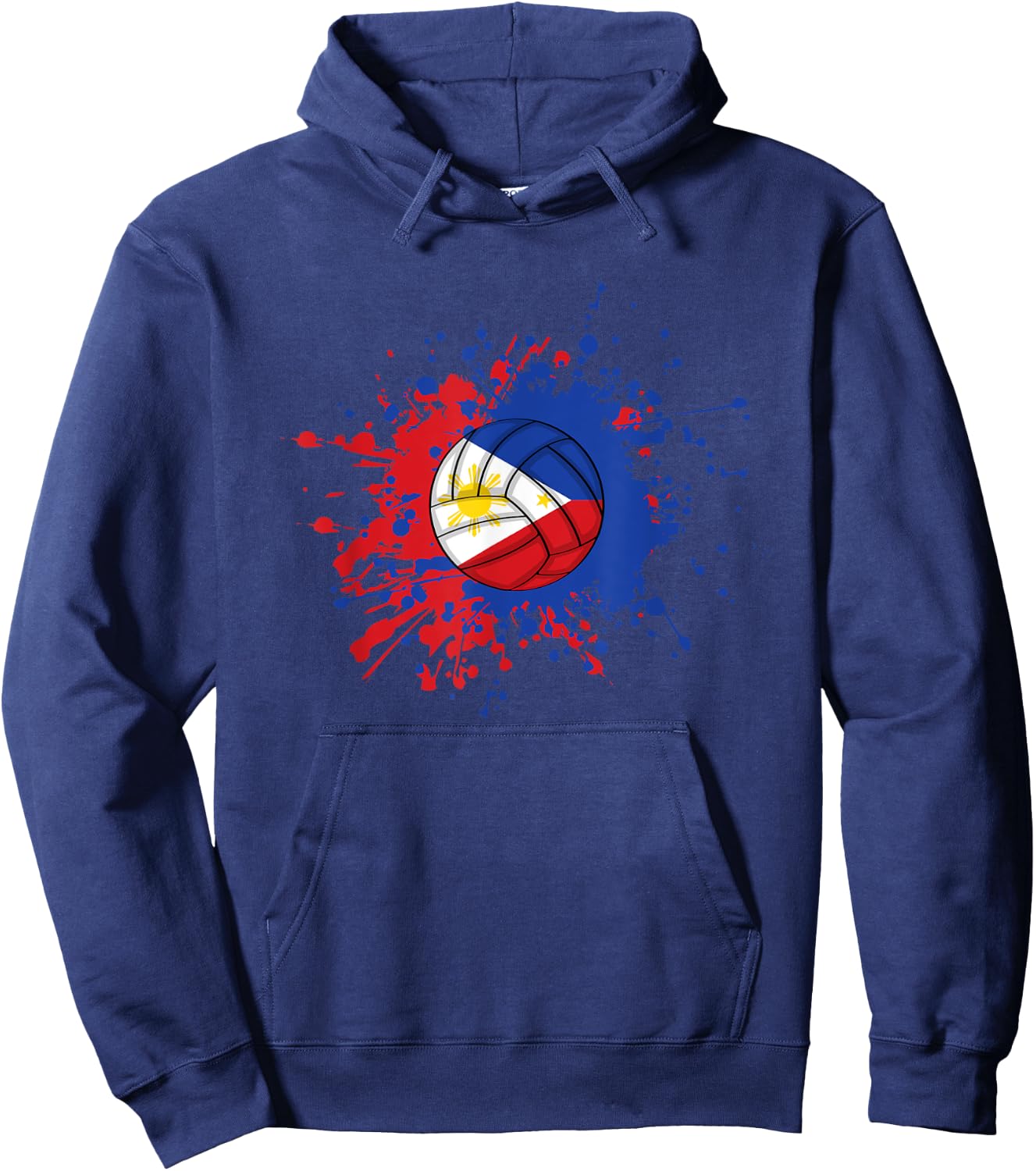 Philippine Volleyball With The Flag Of Philippines Hoodie - Hoodie | Navy