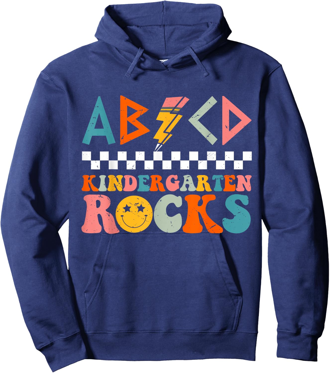 ABCD Kindergarten Rocks Back To School Teacher Kindergarten Hoodie - Hoodie | Navy