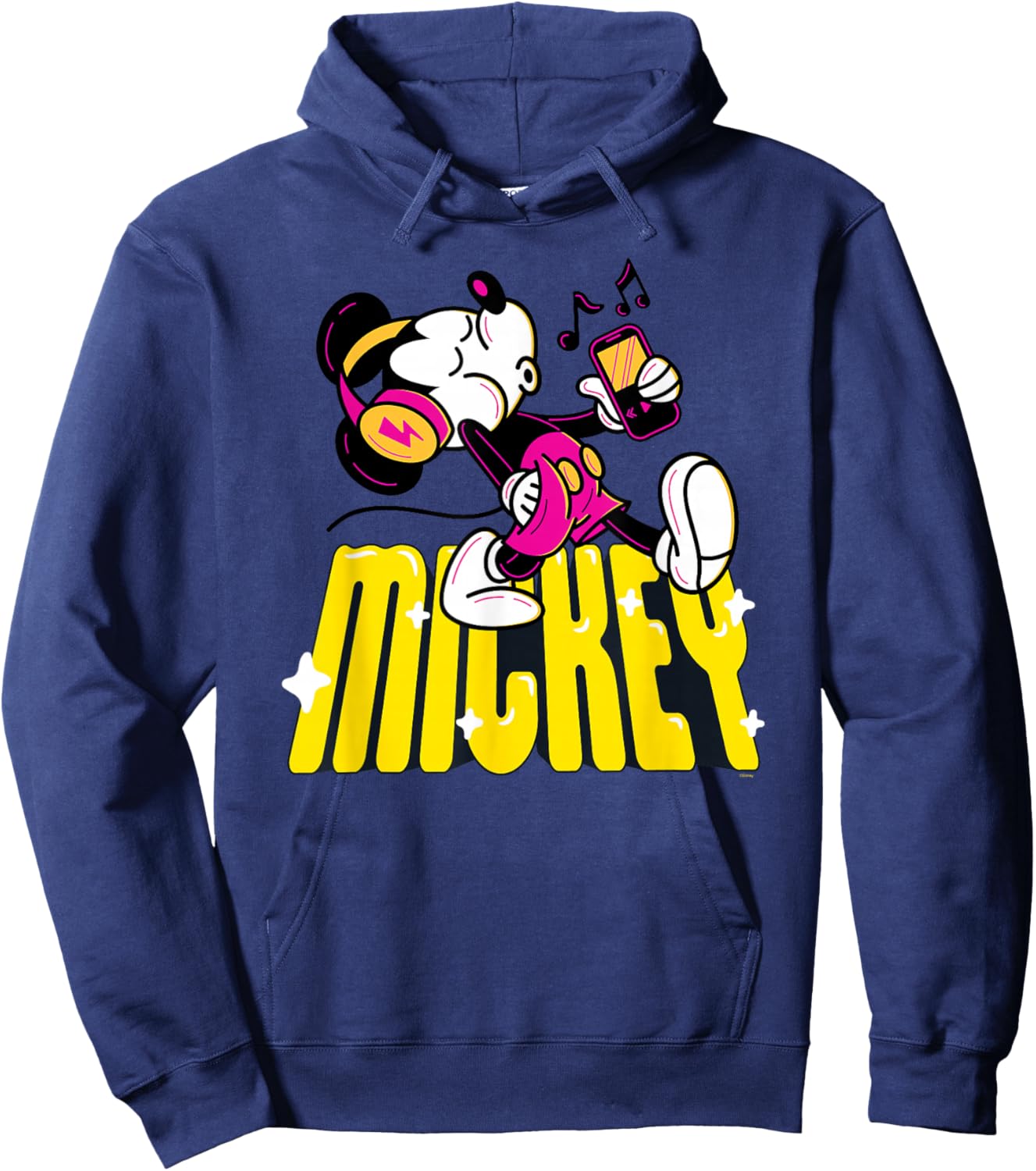 Disney Mickey Mouse Retro Whistling Music Super Cool Stroll Hoodie - Hoodie | Navy