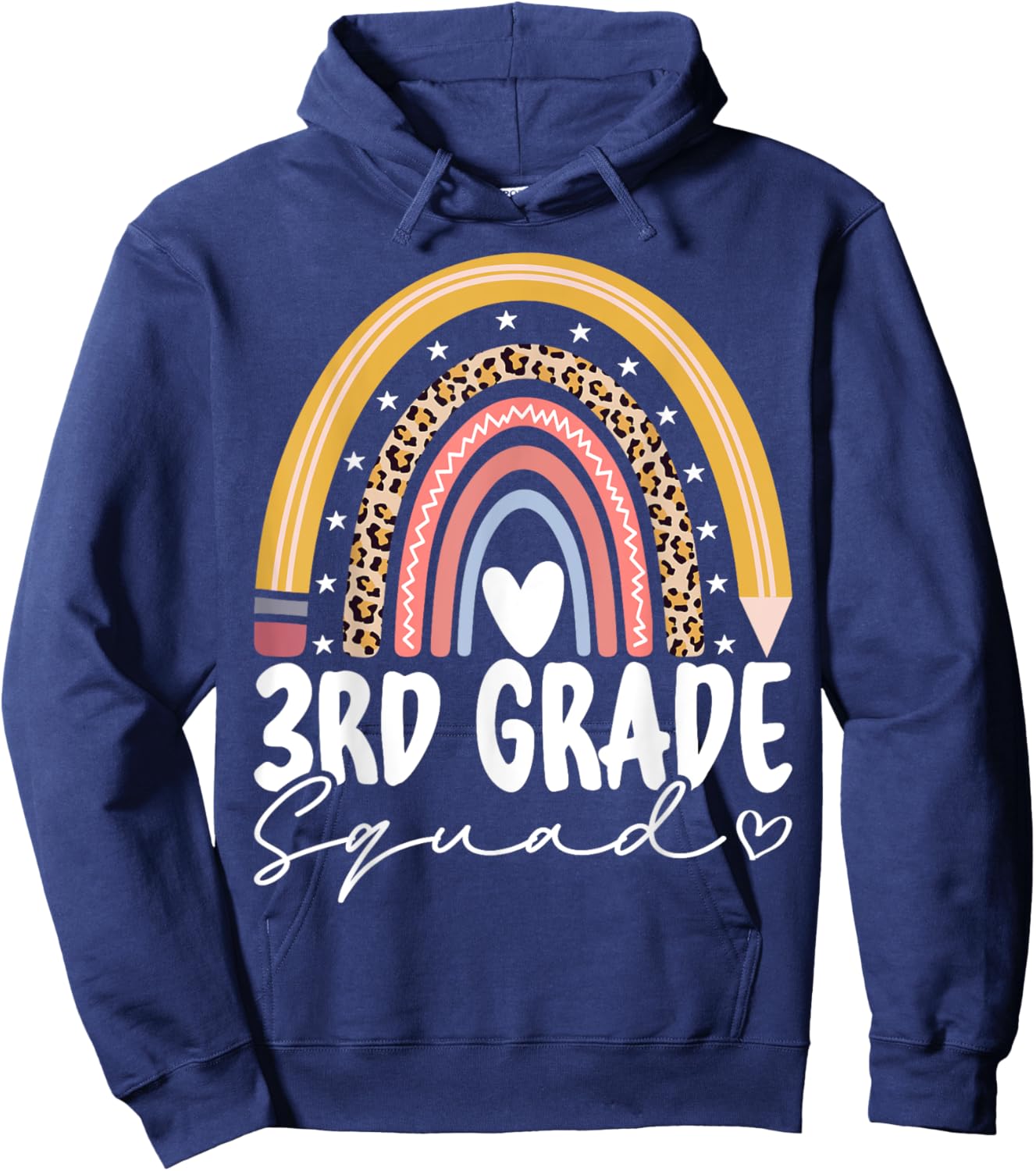 Third Grade Squad 3rd Grade Team Retro First Day of School Hoodie - Hoodie | Navy
