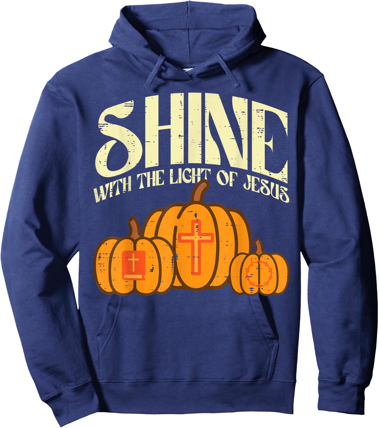 Halloween Shine Light Jesus Costume Christian Men Women Kids Hoodie - Hoodie | Navy