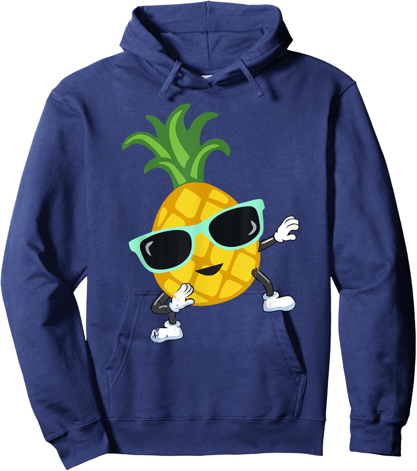 Dabbing pineapple wearing sunglasses funny pool party gift Hoodie - Hoodie | Navy