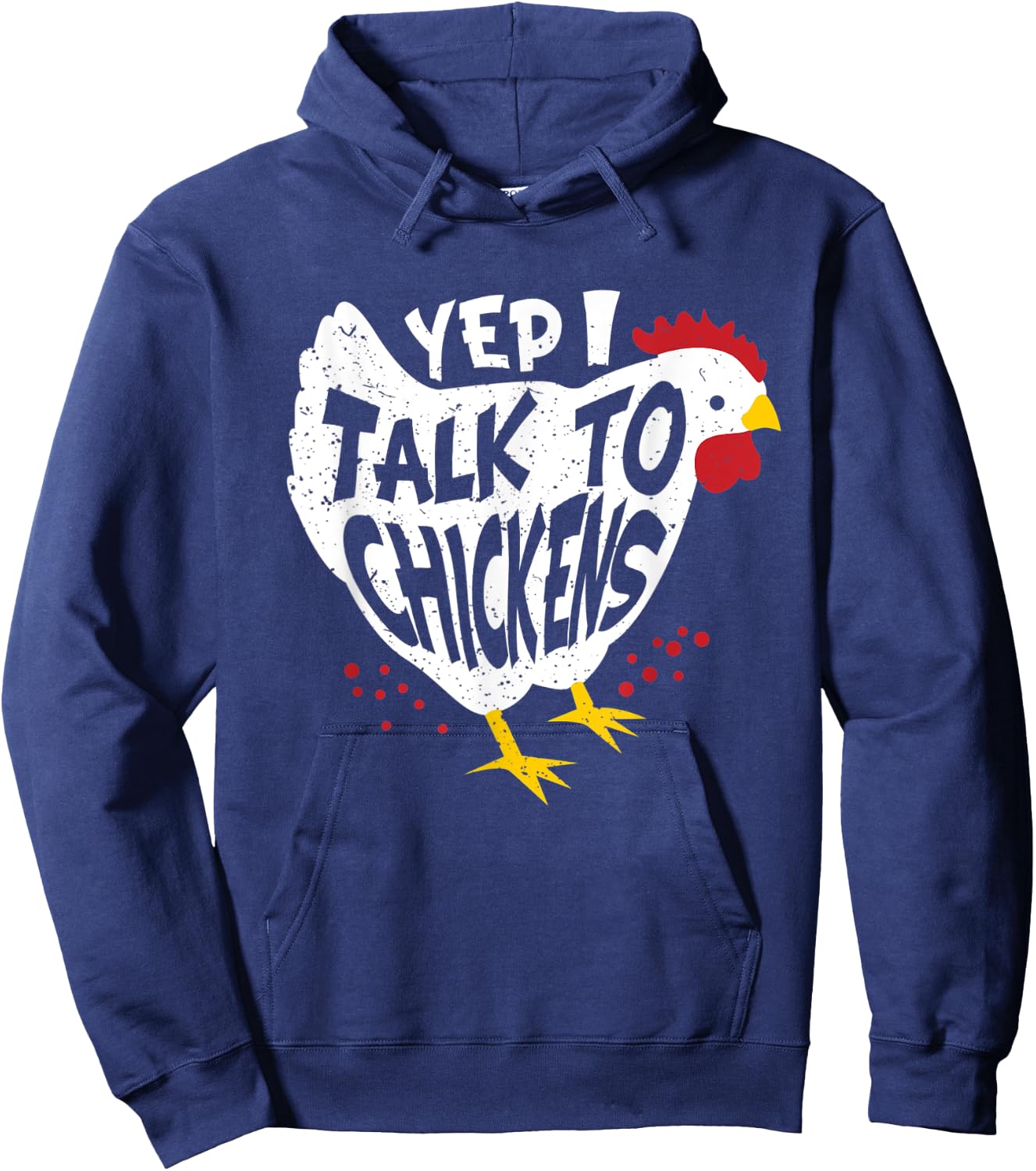 Yes i speak to chickens - fun chicken farmer Hoodie - Hoodie | Navy
