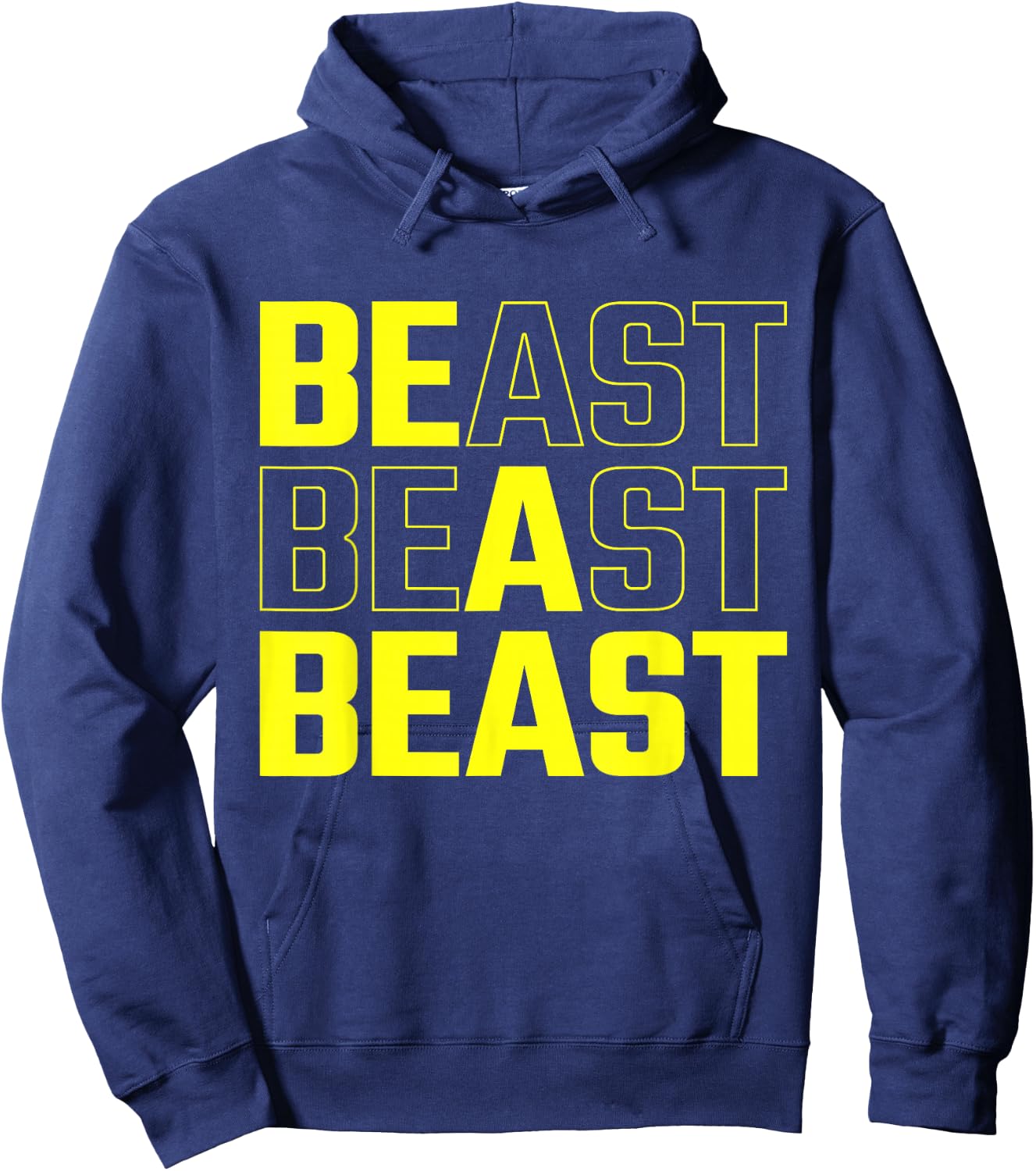 Be a Beast Funny Gym Workout Small Hoodie - Hoodie | Navy