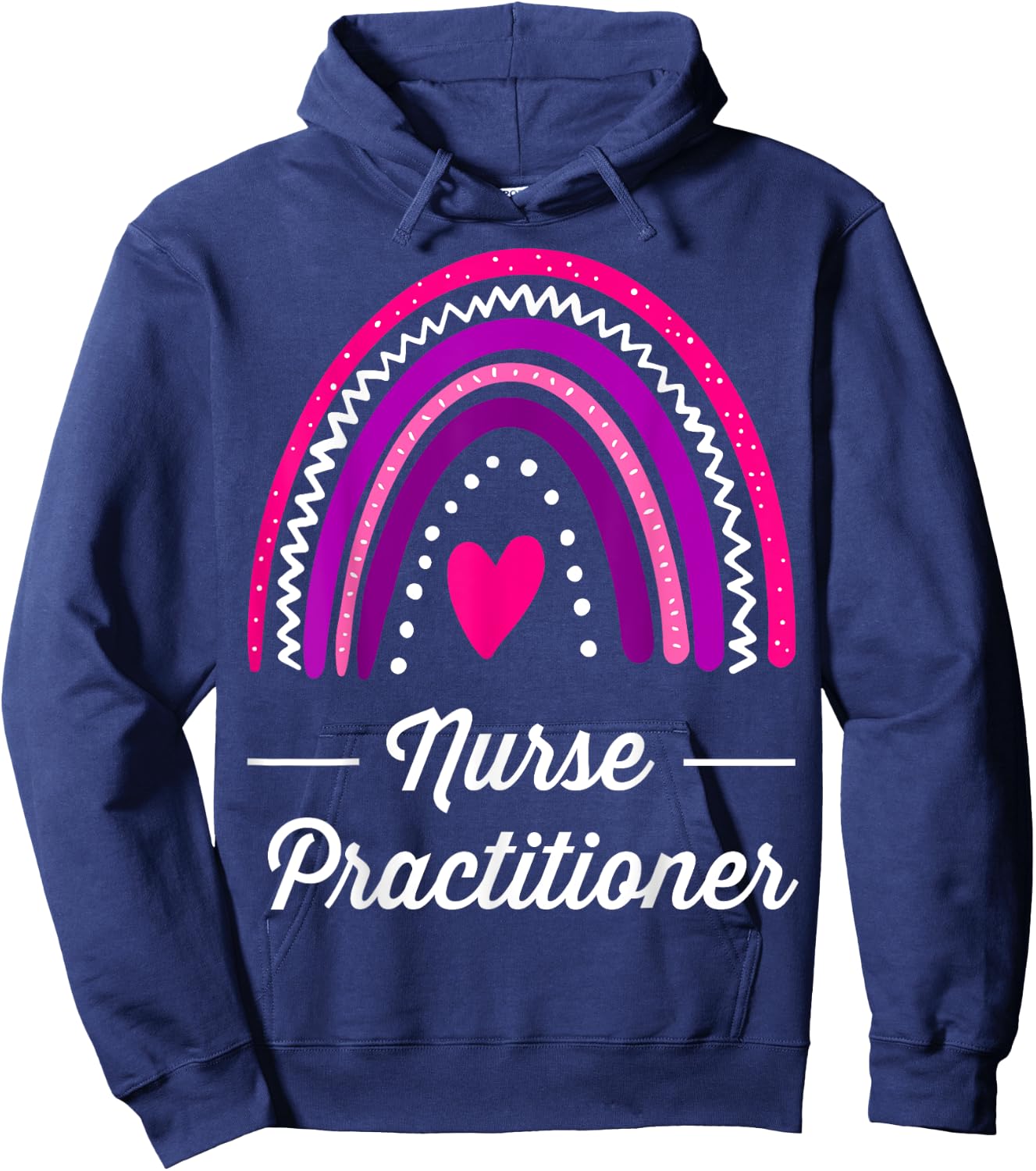 Nurse Practitioner Rainbow Hoodie - Hoodie | Navy