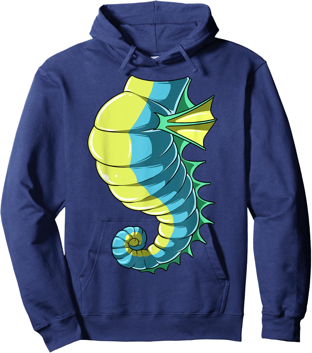 Seahorse Costume Seahorse Body Headless Seahorse Costume Hoodie - Hoodie | Navy