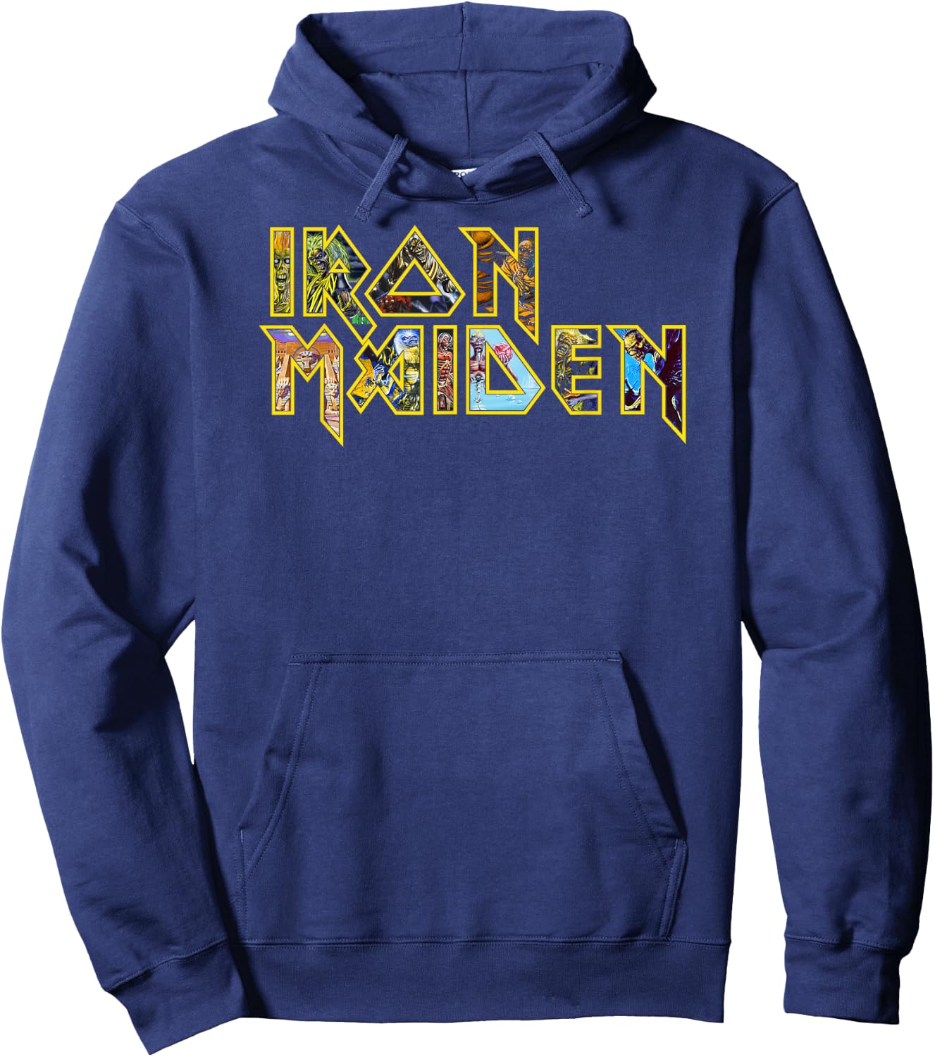 Iron Maiden - Eddie Logo Hoodie - Hoodie | Navy