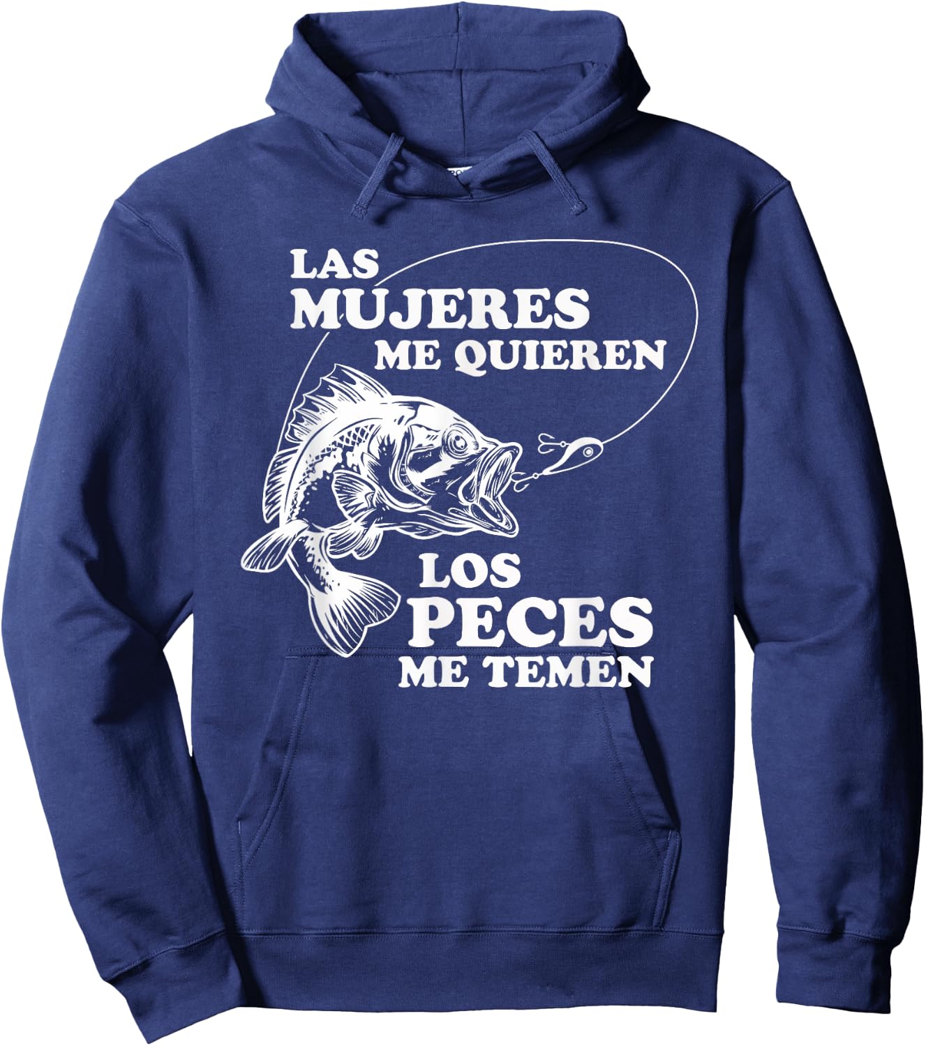 Women Love Me, Fish Fear Me In Spanish Funny Gift Hoodie - Hoodie | Navy