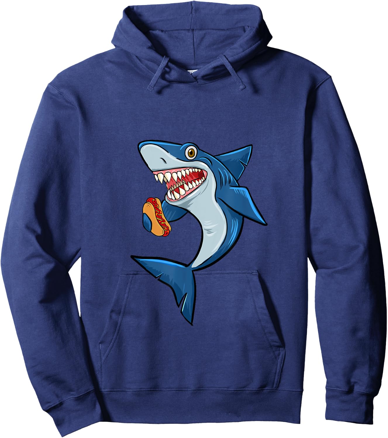 Hotdog Sharks Love Animal lovers Funny Outfit Hoodie - Hoodie | Navy