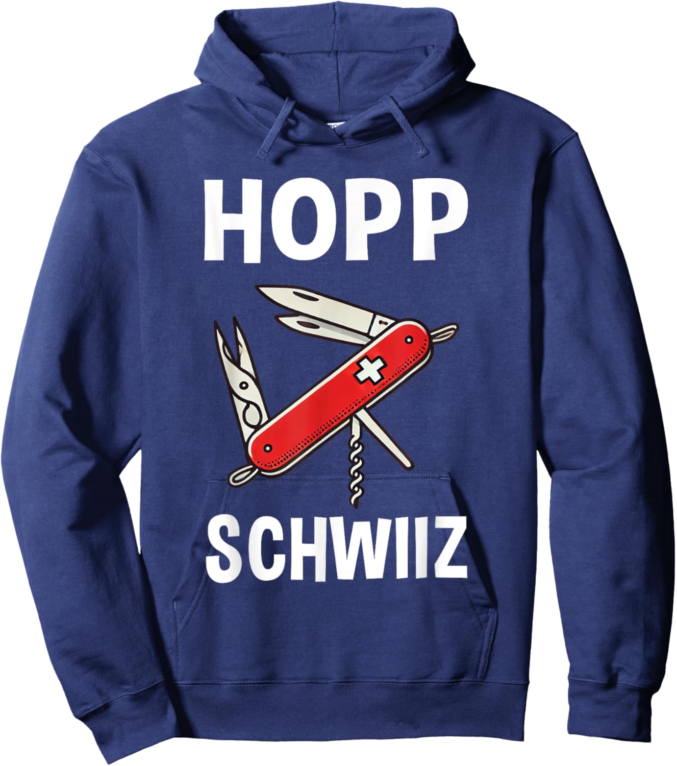 Hopp Schwiiz Go Switzerland Army Knife Wear Hoodie - Hoodie | Navy