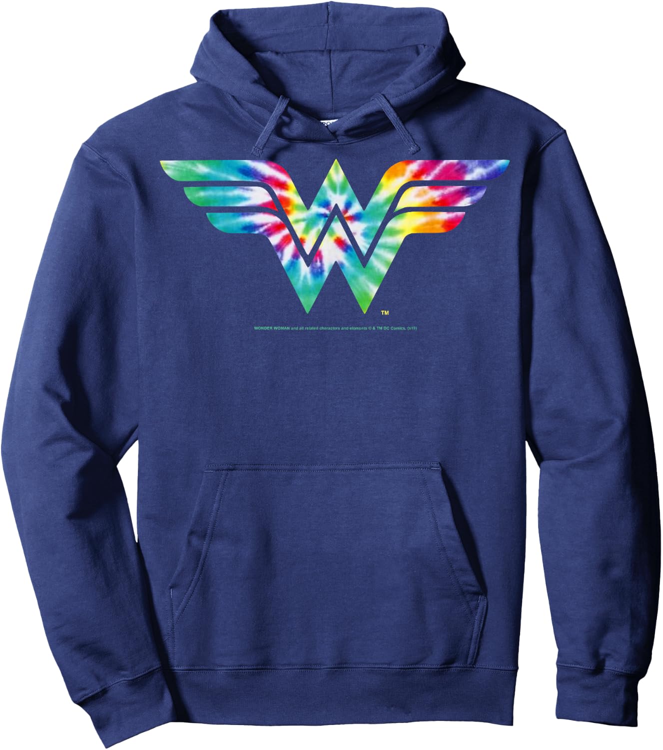 DC Comics Wonder Woman Tie Dye Logo Small Hoodie - Hoodie | Navy