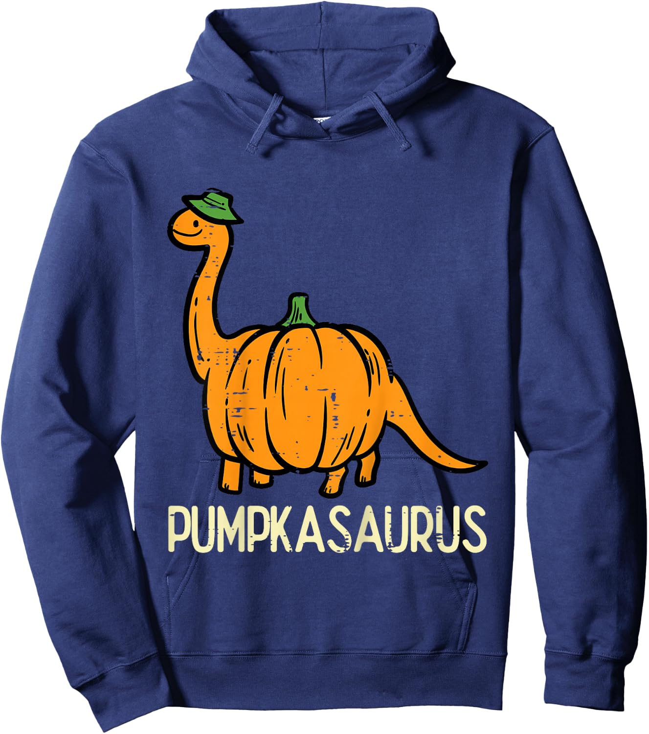 Kids Halloween Pumpkin Dino Pumpasaurus Costume Boys Kids Toddler Hoodie - Hoodie | Navy