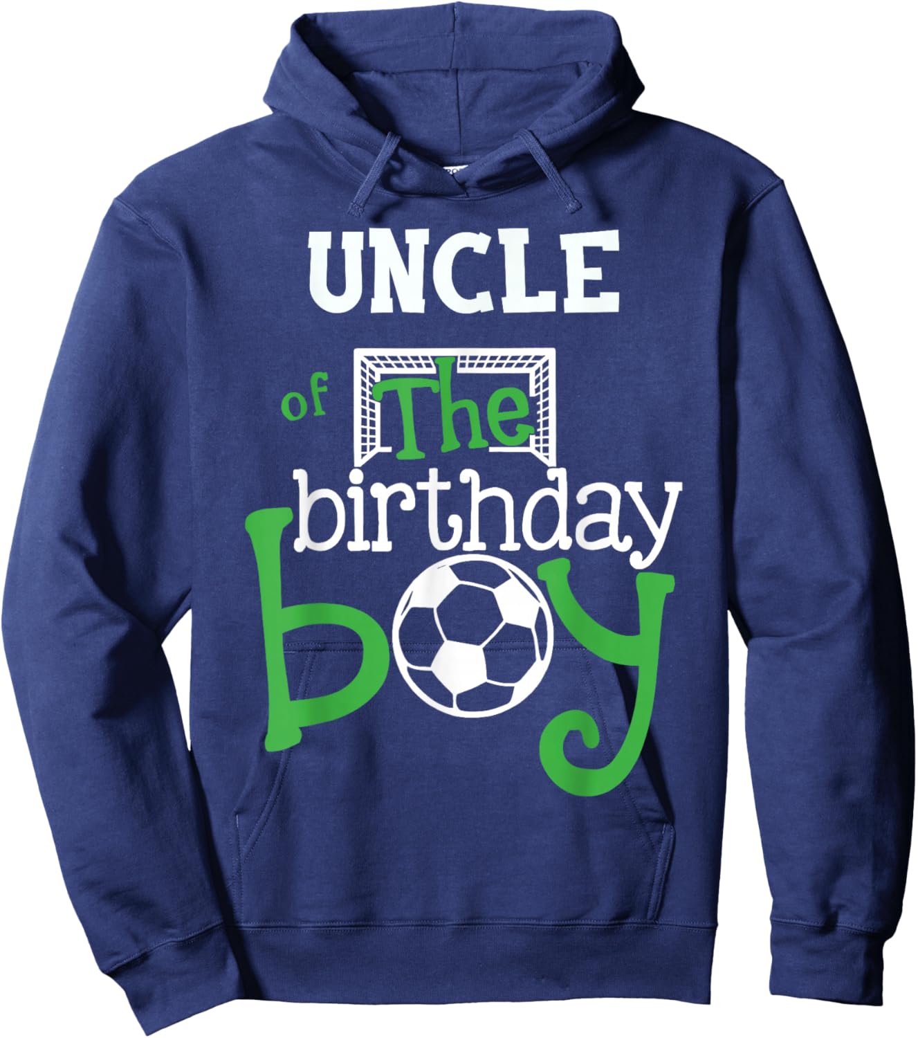 Uncle of The Birthday Boy Soccer Player Matching Family Hoodie - Hoodie | Navy
