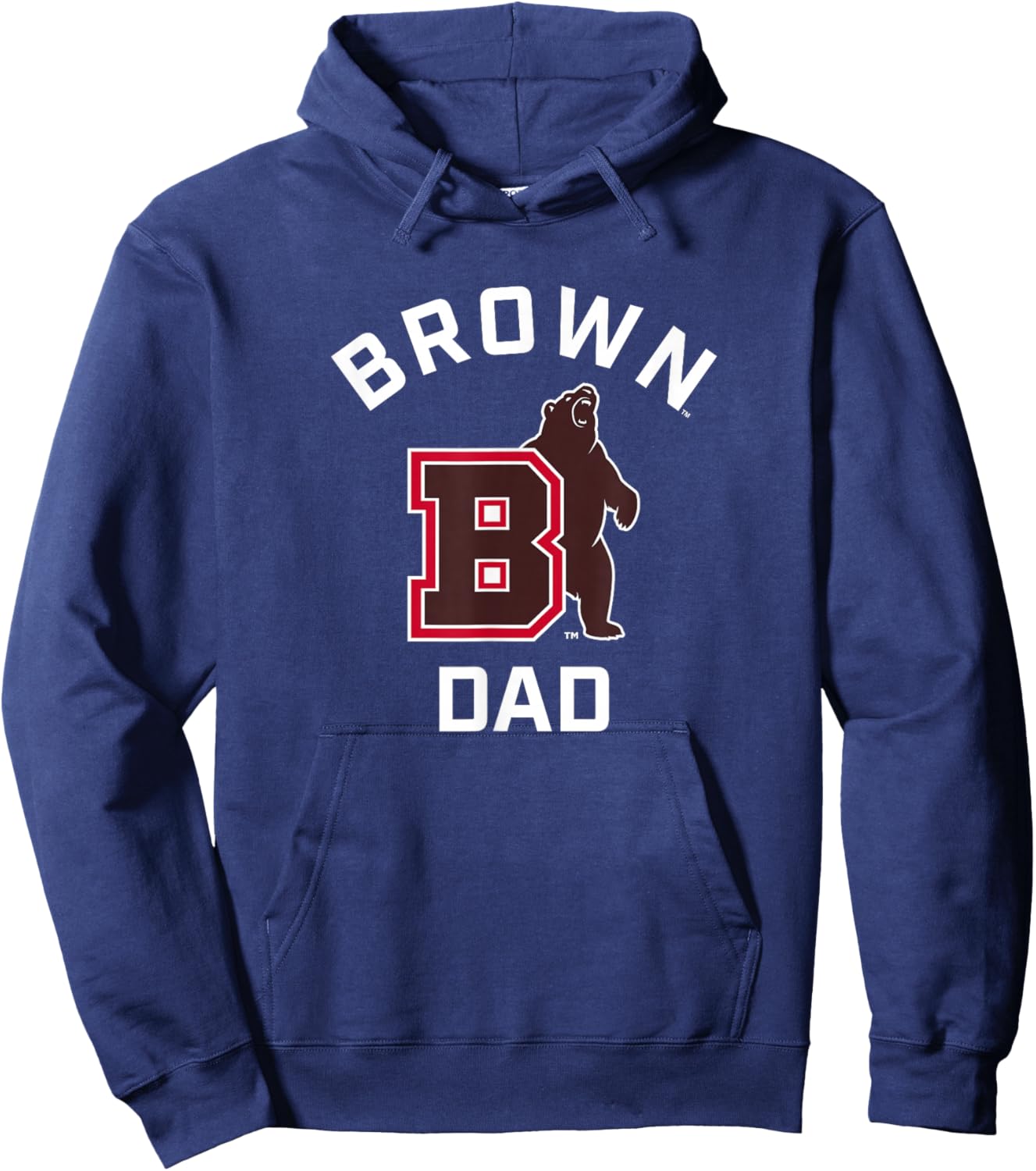 Brown University Bears Arched Dad Hoodie - Hoodie | Navy