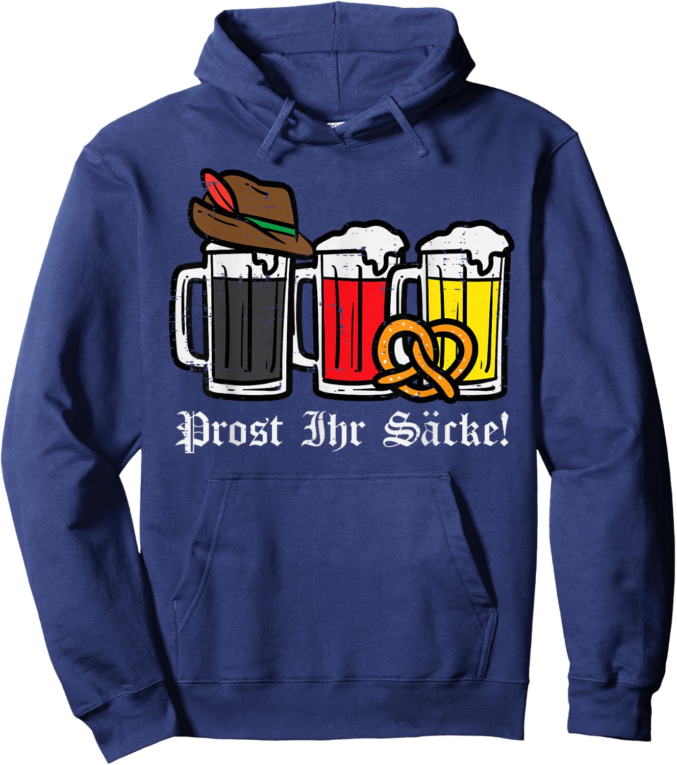Oktoberfest Prost Ihr Sacke German Costume Men Women Kids Hoodie - Hoodie | Navy