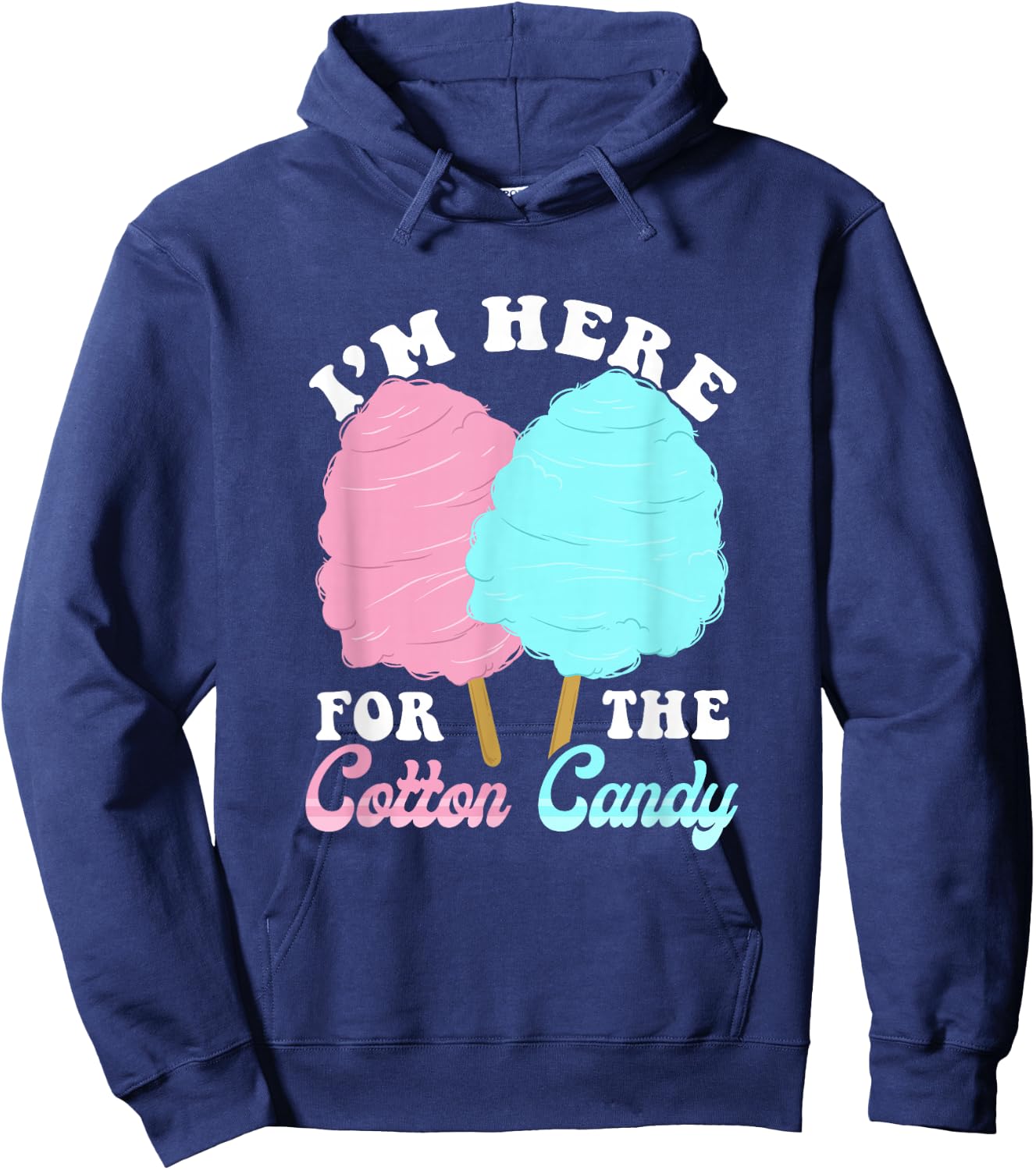 Cotton Candy Fair and Carnival Food Hoodie - Hoodie | Navy