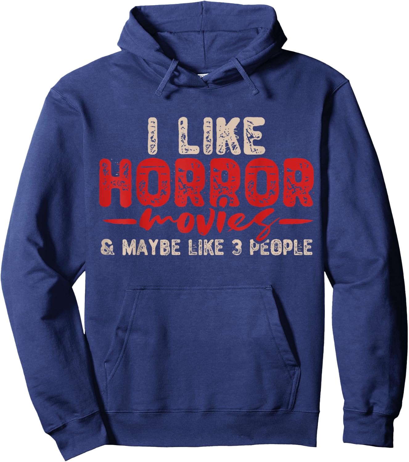 Horror Movie Gifts Adult Black Short Sleeve Small Hoodie - Hoodie | Navy