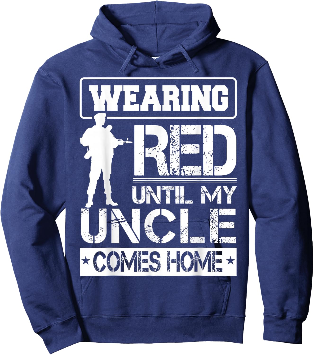Red Friday For My Uncle Military Troops Deployed Wear Hoodie - Hoodie | Navy