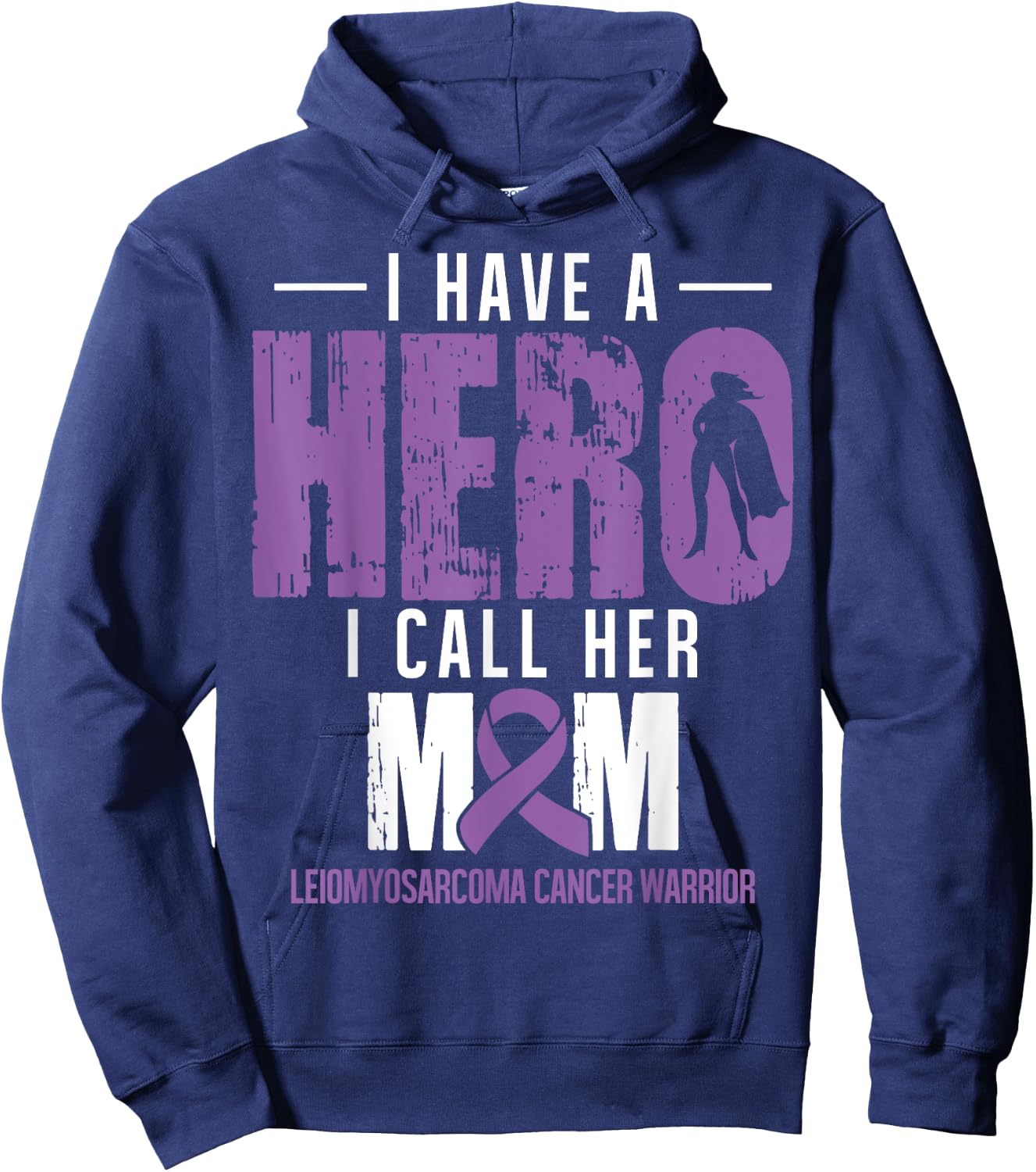 Call Her Mom- Leiomyosarcoma Cancer Gifts Awareness Support Hoodie - Hoodie | Navy