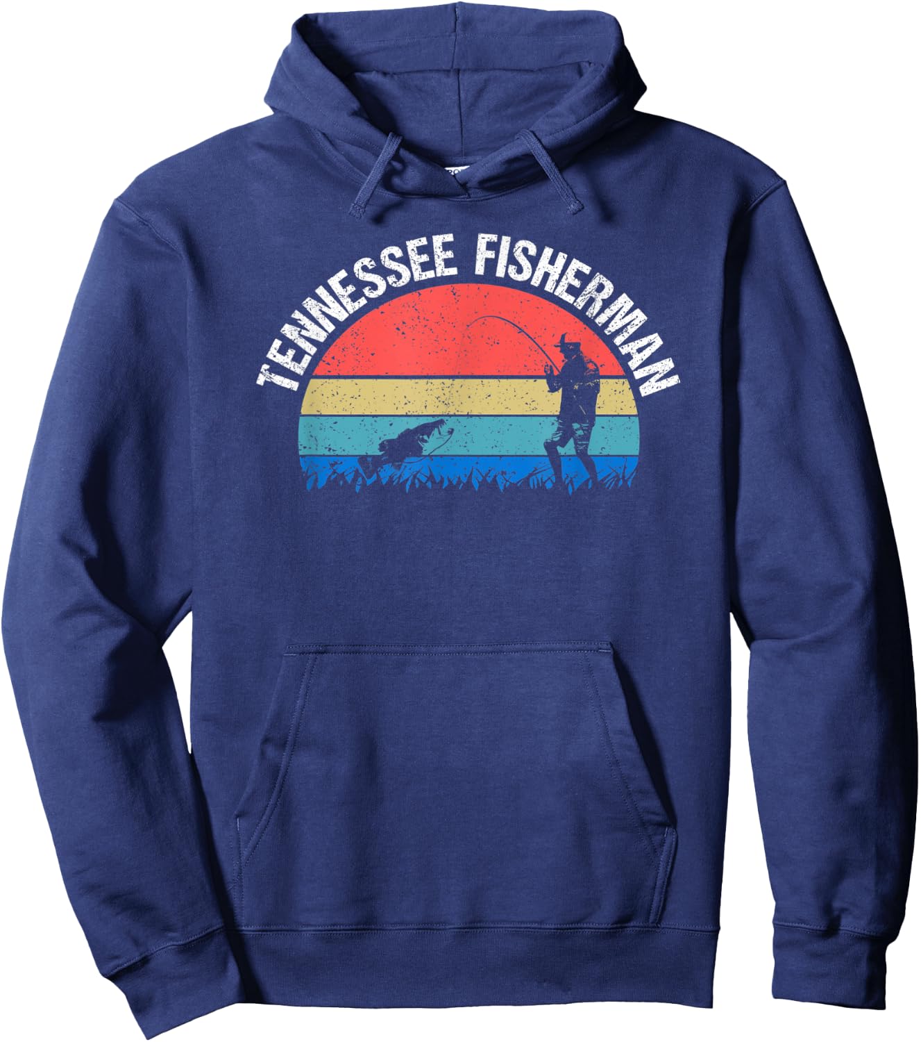 Tennessee Fisherman Funny Fishing Hoodie - Hoodie | Navy