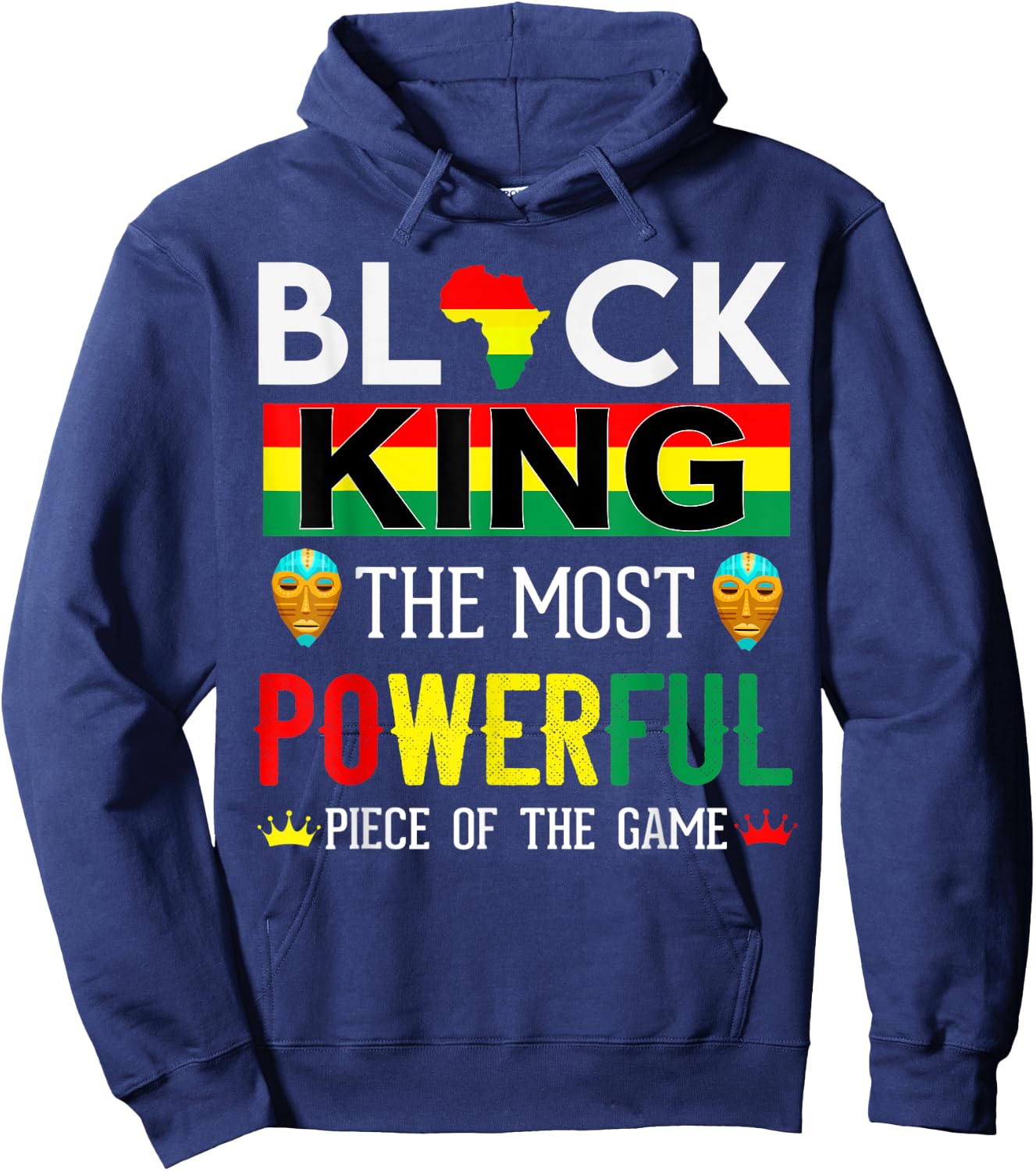 Black King The Most Powerful Piece in The Game Men Boy Hoodie - Hoodie | Navy