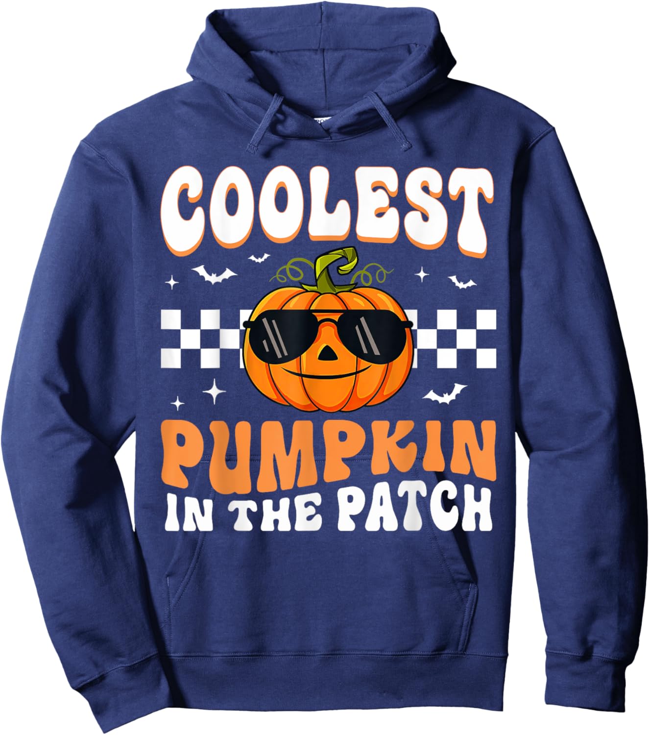 Coolest Pumpkin In The Patch Halloween Boys Girls Halloween Hoodie - Hoodie | Navy