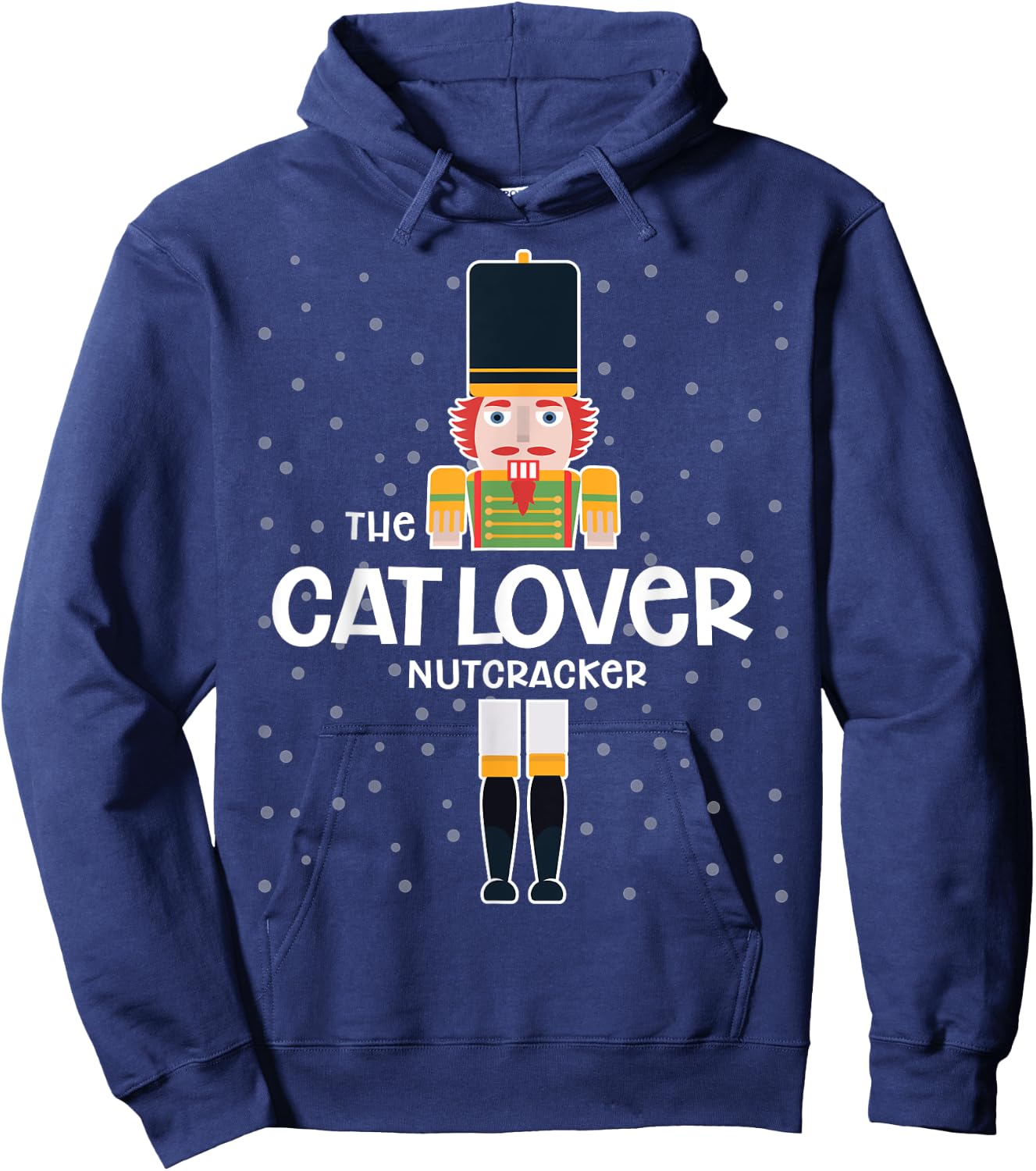 Cat Lover Nutcracker Family Matching Funny Pajama Men Women Kids Hoodie - Hoodie | Navy