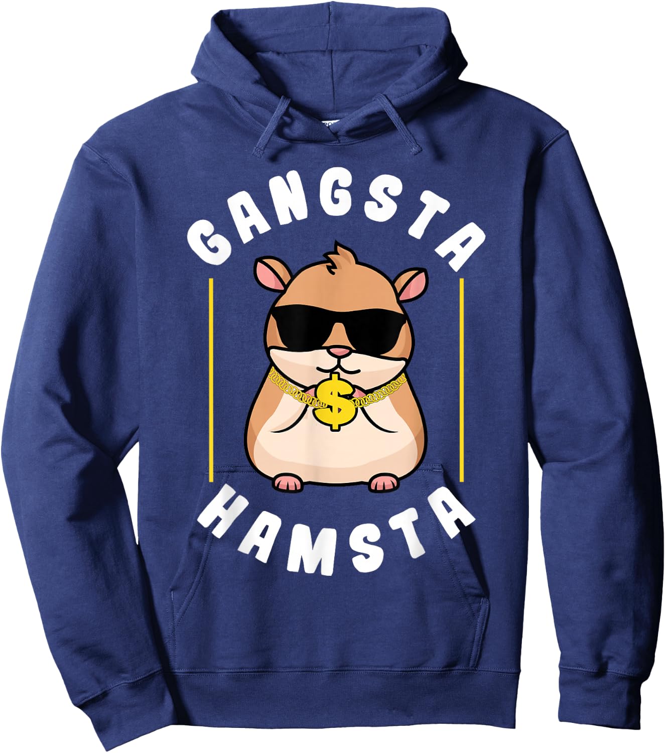 Hamster Gangsta Hamsta Sunglasses Hoodie - Hoodie | Navy