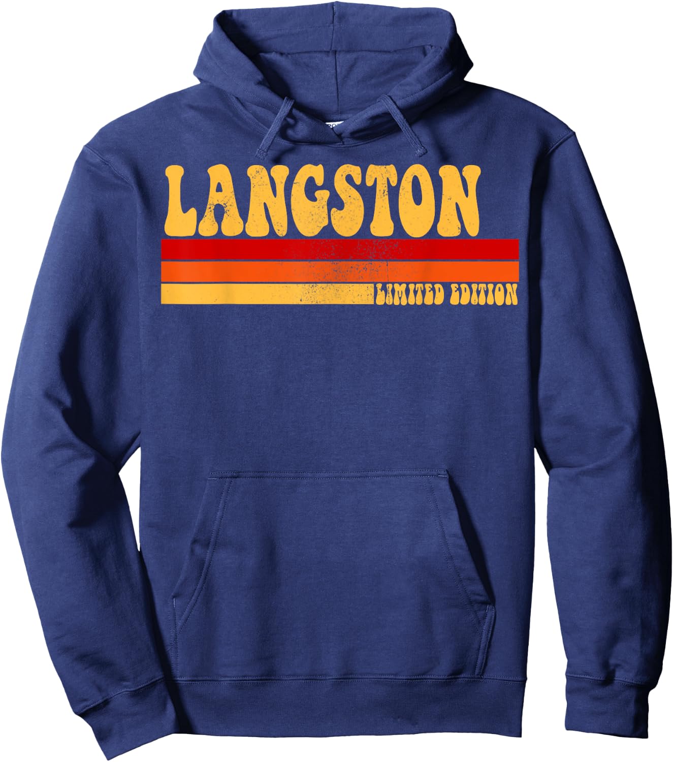 LANGSTON Name Personalized Idea Men Retro Vintage LANGSTON Hoodie - Hoodie | Navy