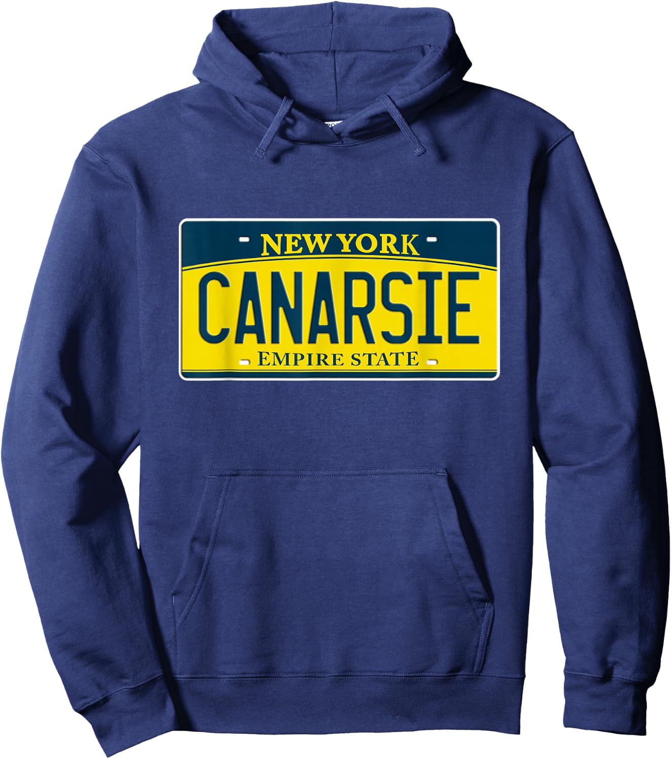 Canarsie Brooklyn NY New York Neighborhood License Plate Hoodie - Hoodie | Navy