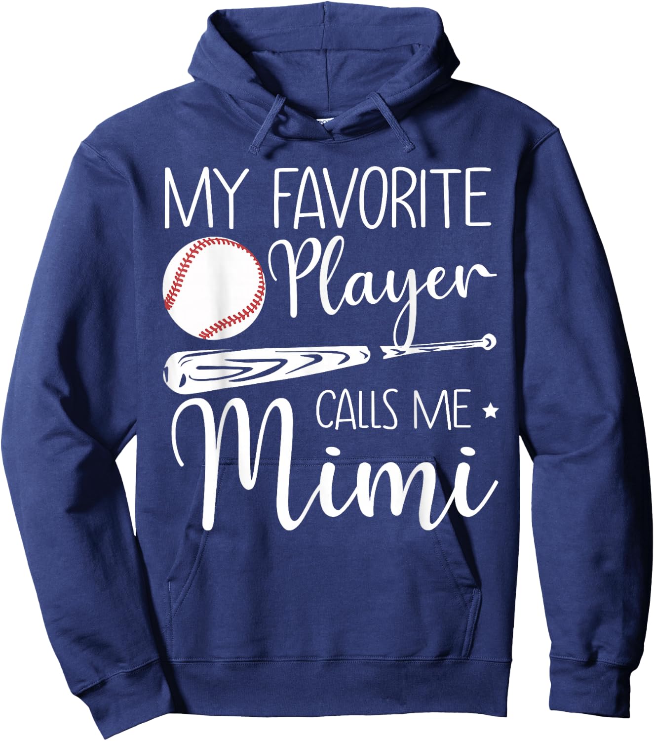 Baseball My Favorite Player Calls Me Mimi Grandma Gift Hoodie - Hoodie | Navy