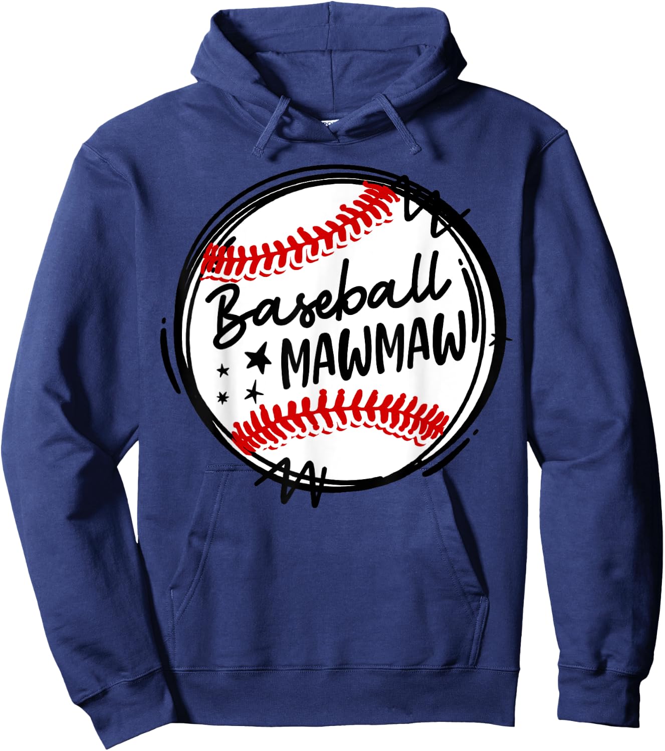 Baseball Lover Cute Baseball Mawmaw Hoodie - Hoodie | Navy