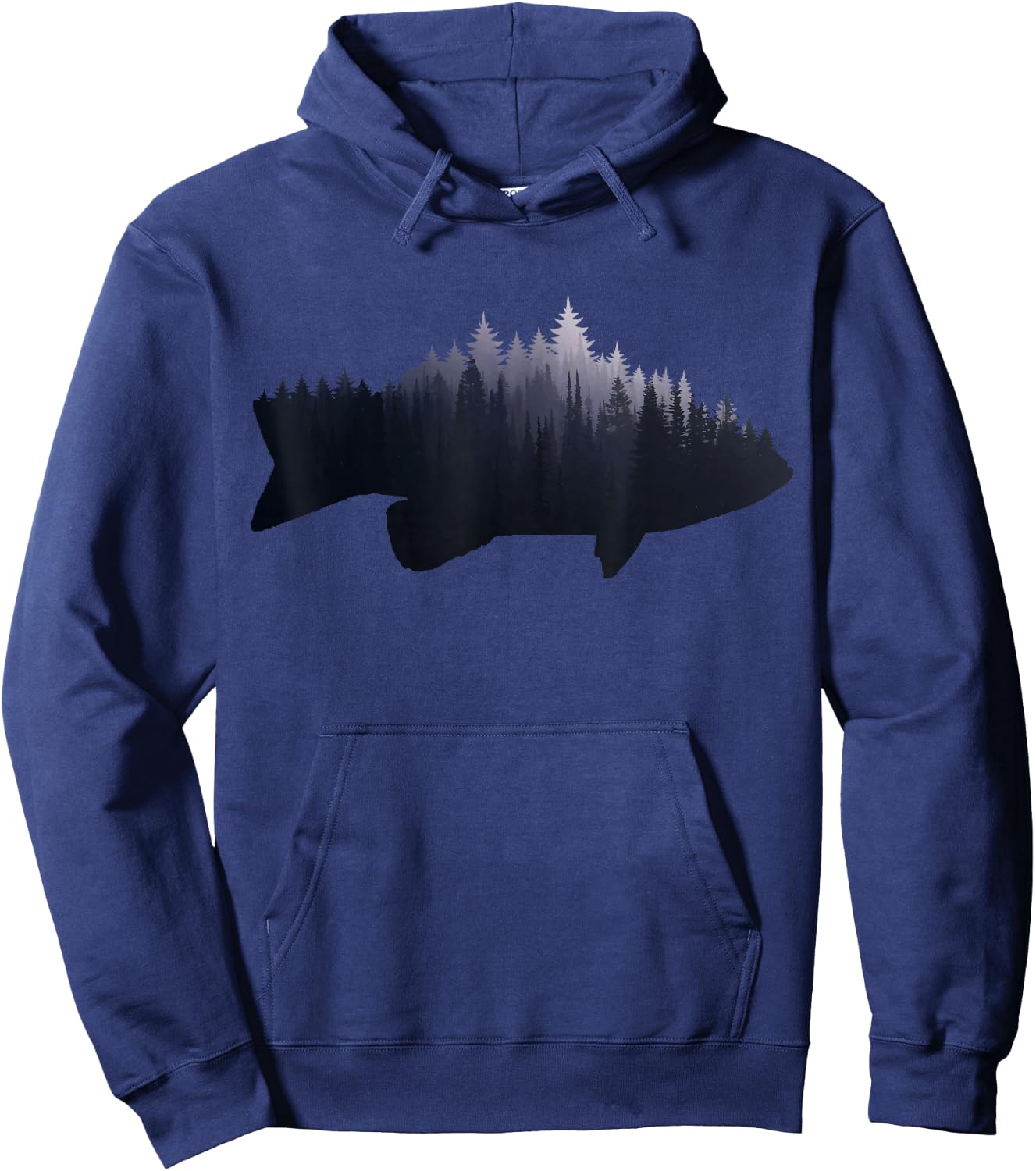Fishing Largemouth Bass Bass Forest Nature Fisherman Hoodie - Hoodie | Navy