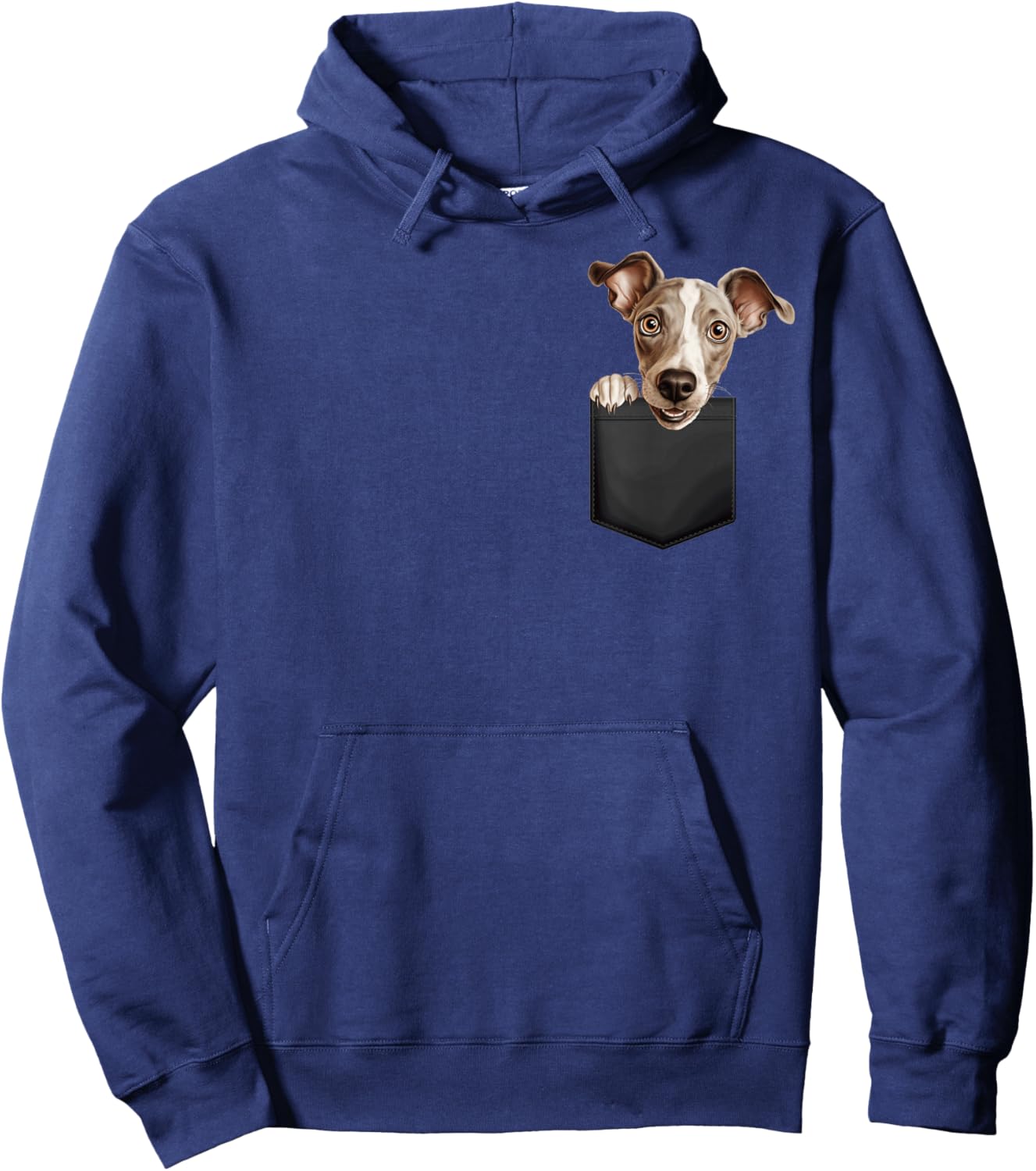 Funny Italian Greyhound Puppy Dog In Pocket Cute Pet Lover Hoodie - Hoodie | Navy