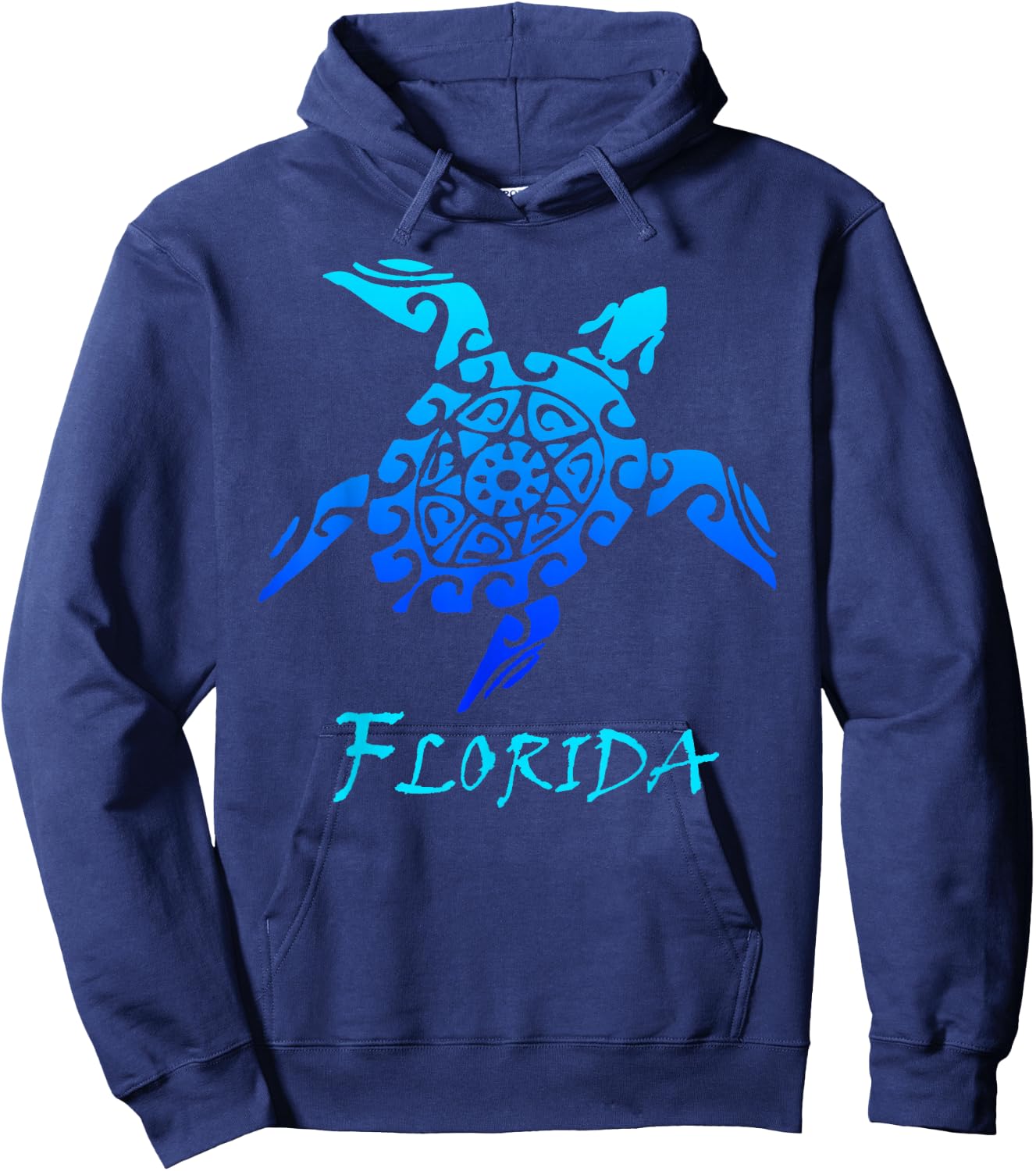 Florida Vacation Vintage Retro Sea Turtle Hoodie - Hoodie | Navy