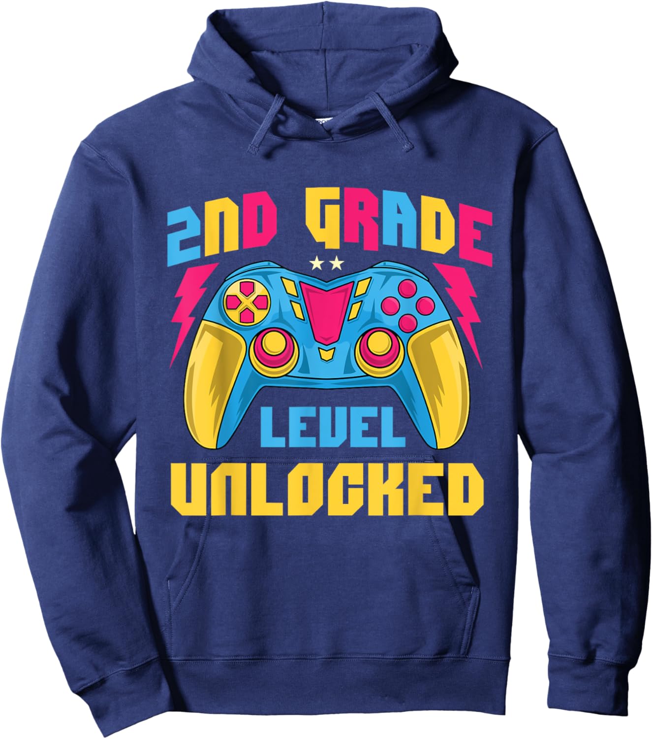 2nd Grade Level Unlocked - Teacher Student School Women Kids Hoodie - Hoodie | Navy