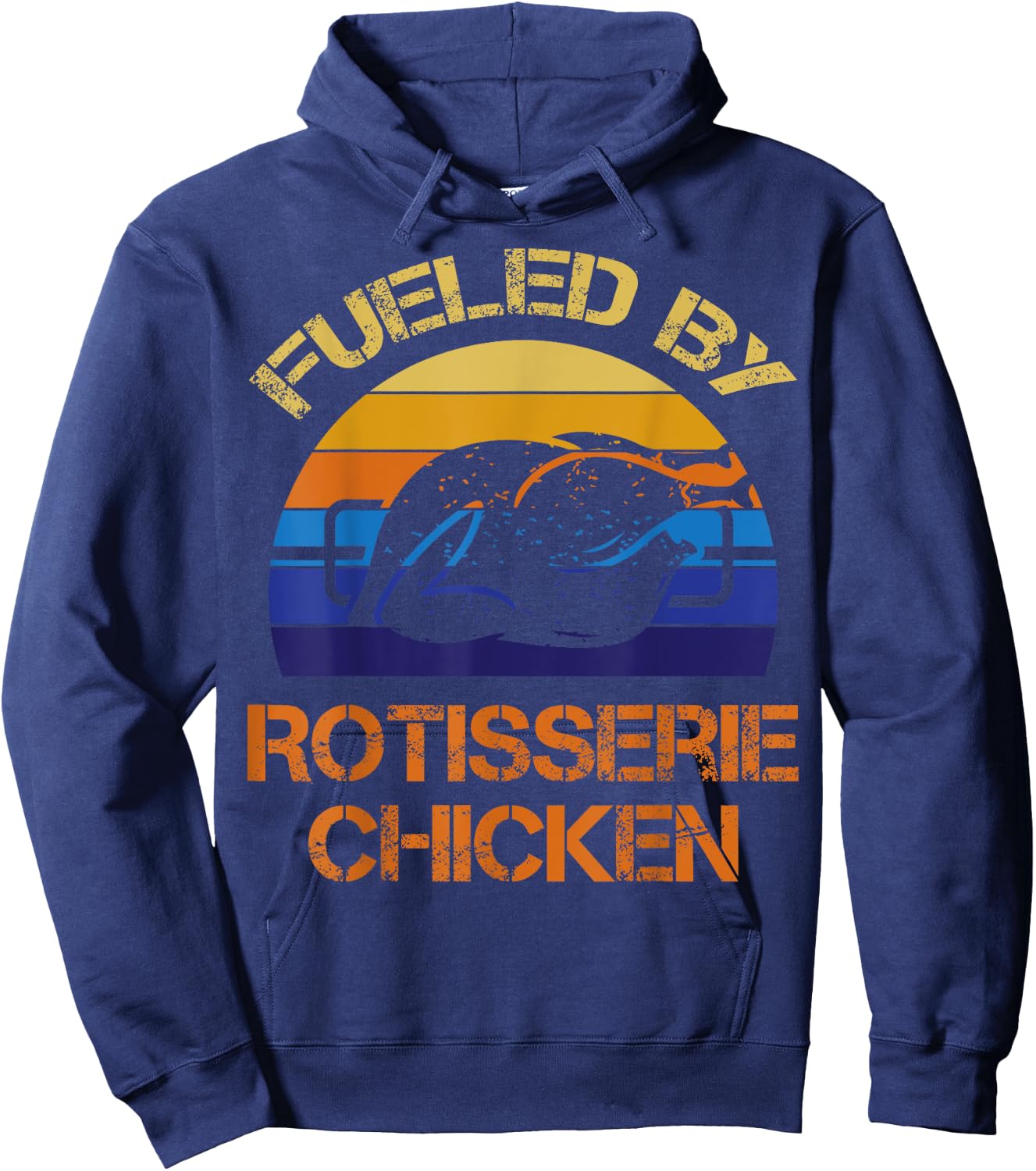 Rotisserie Chicken Vintage Apparel - Chickens Lover Design Hoodie - Hoodie | Navy