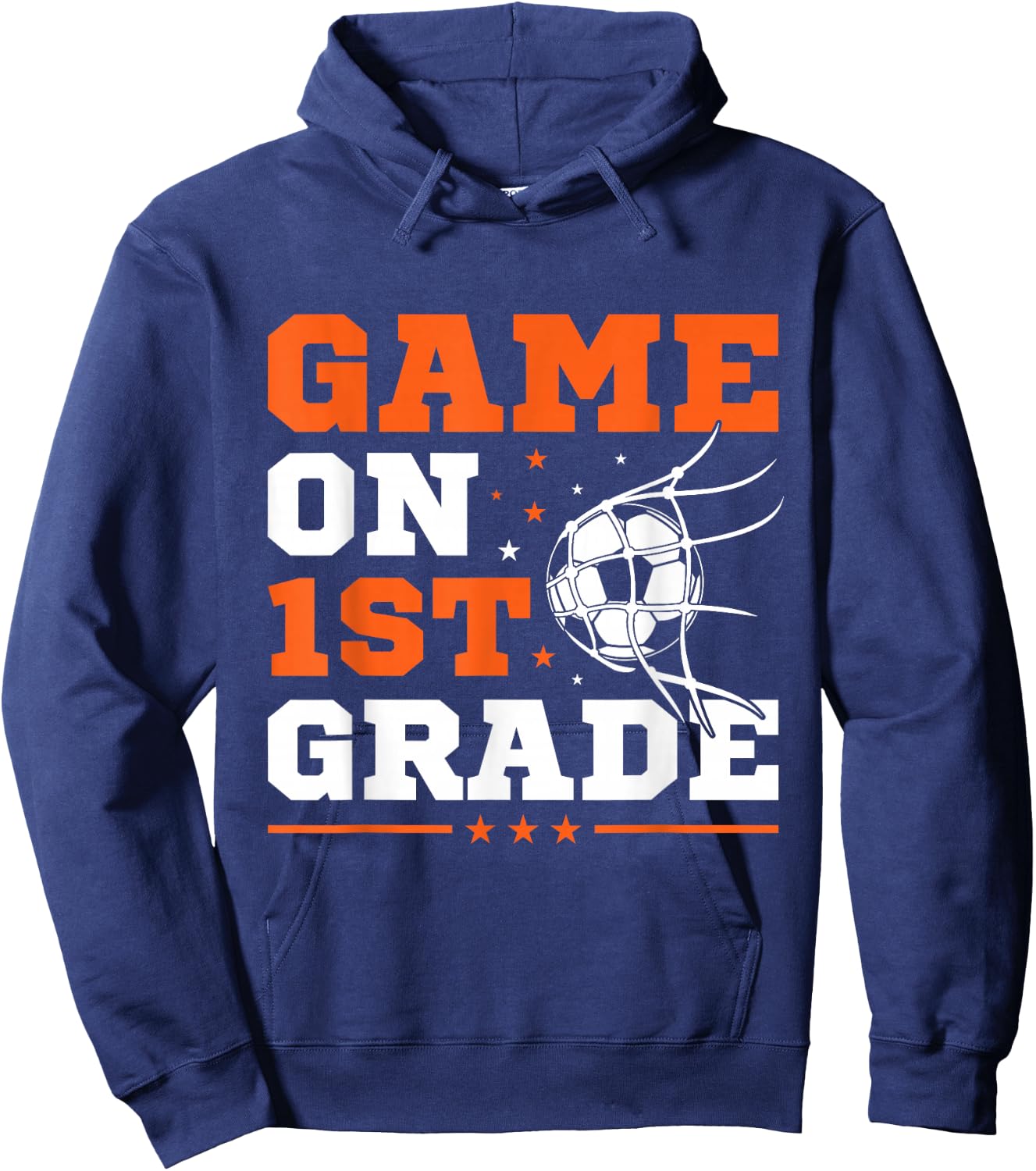 Soccer Game On 1st Grade Back To School Cute Sports Boys Hoodie - Hoodie | Navy