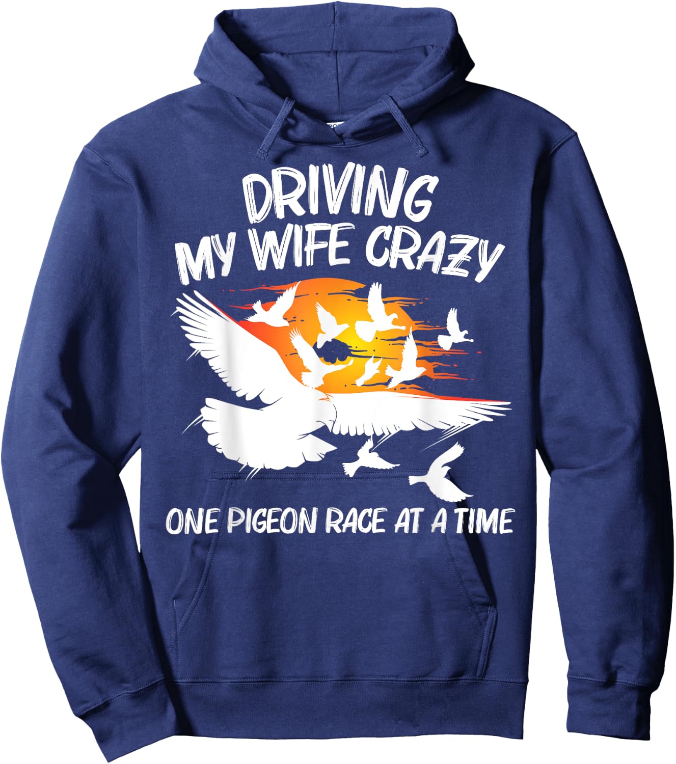 Pigeon Racing Gift Grandpa Homing Pigeon Bird Lovers Hoodie - Hoodie | Navy