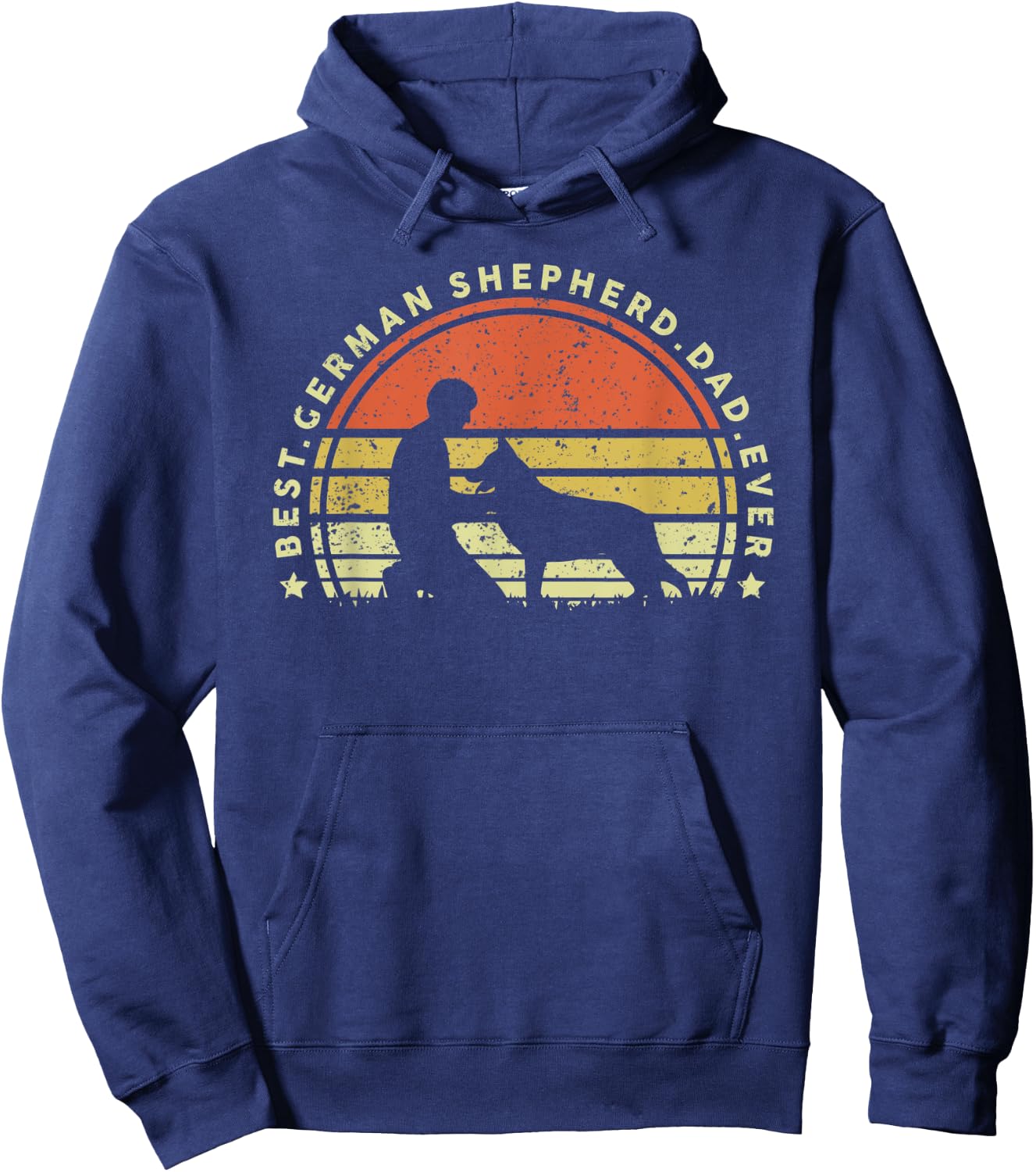 Best German Shepherd Dad Ever T Shirt Funny Love Fathers Day Hoodie - Hoodie | Navy
