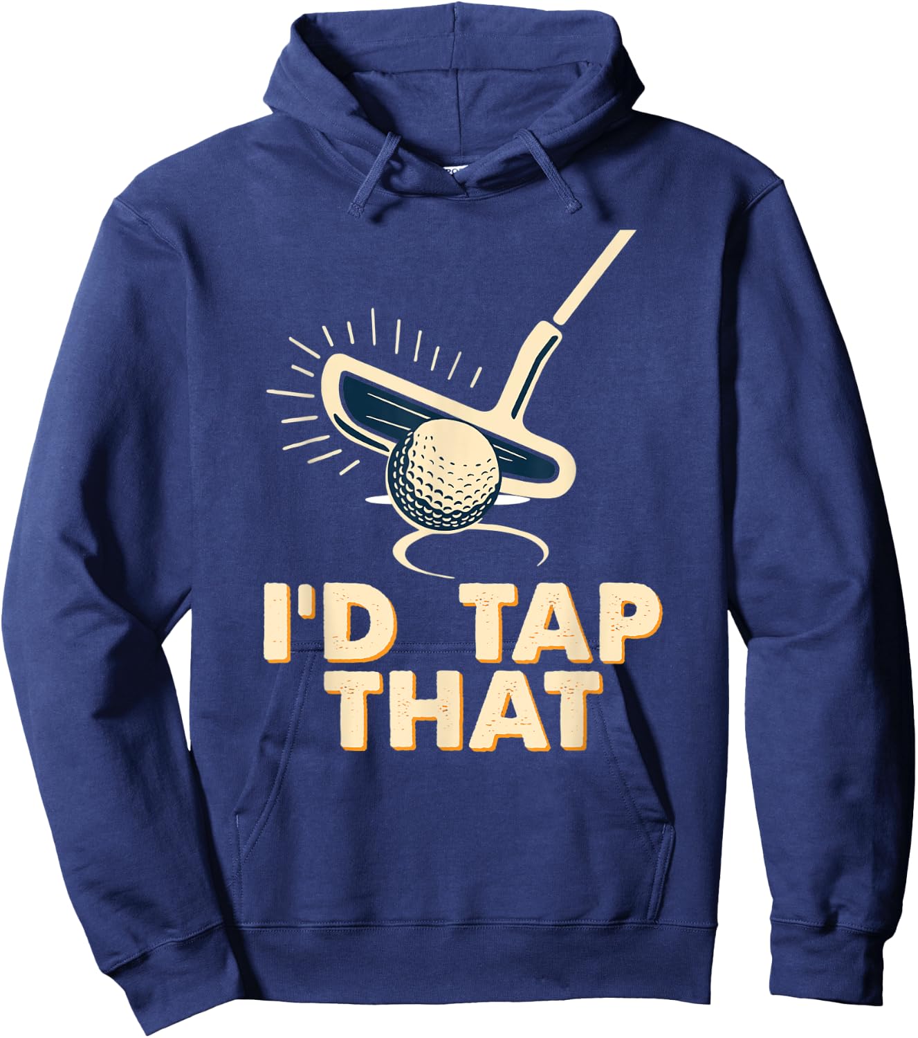 Retro Vintage I'd Tap That Funny Golfer Golf Club Gift Hoodie - Hoodie | Navy