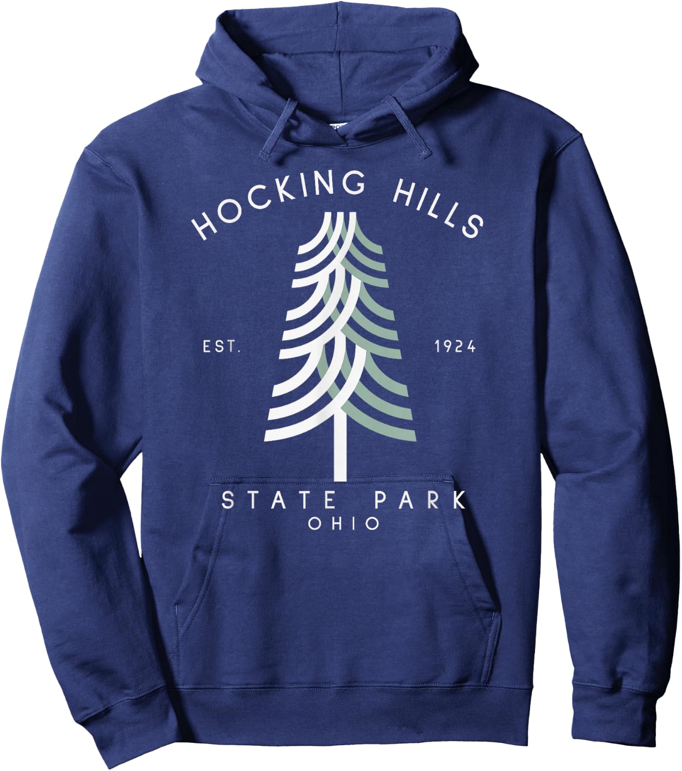 Hocking Hills Park Ohio tree Hoodie - Hoodie | Navy
