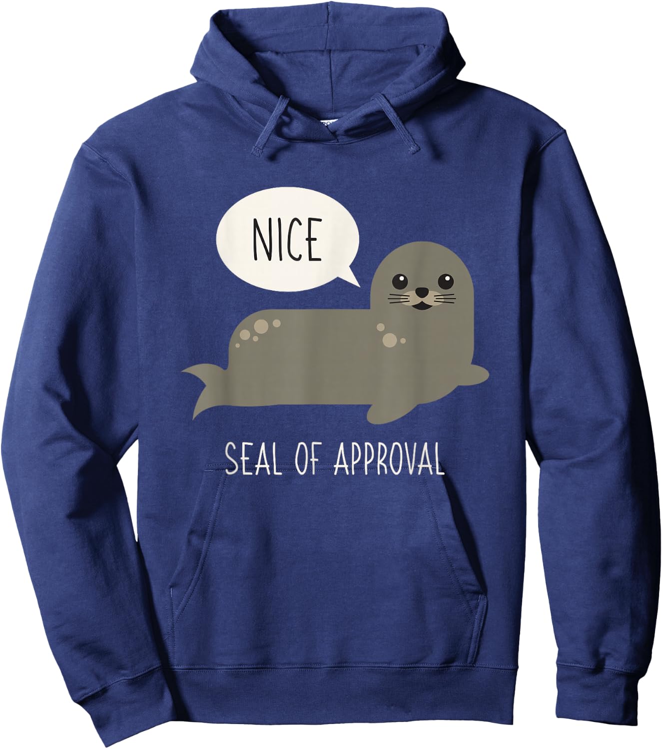 Seal of Approval Funny Animal Pun Pun Gifts T Shirt Hoodie - Hoodie | Navy