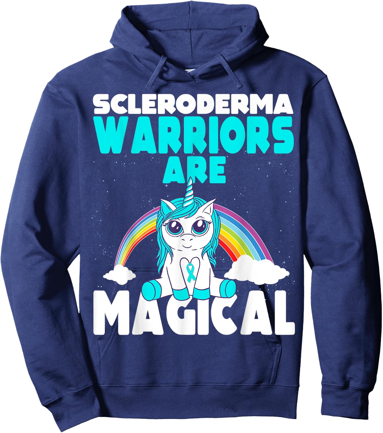 Scleroderma Awareness Disease Warriors are magical Unicorn Hoodie - Hoodie | Navy