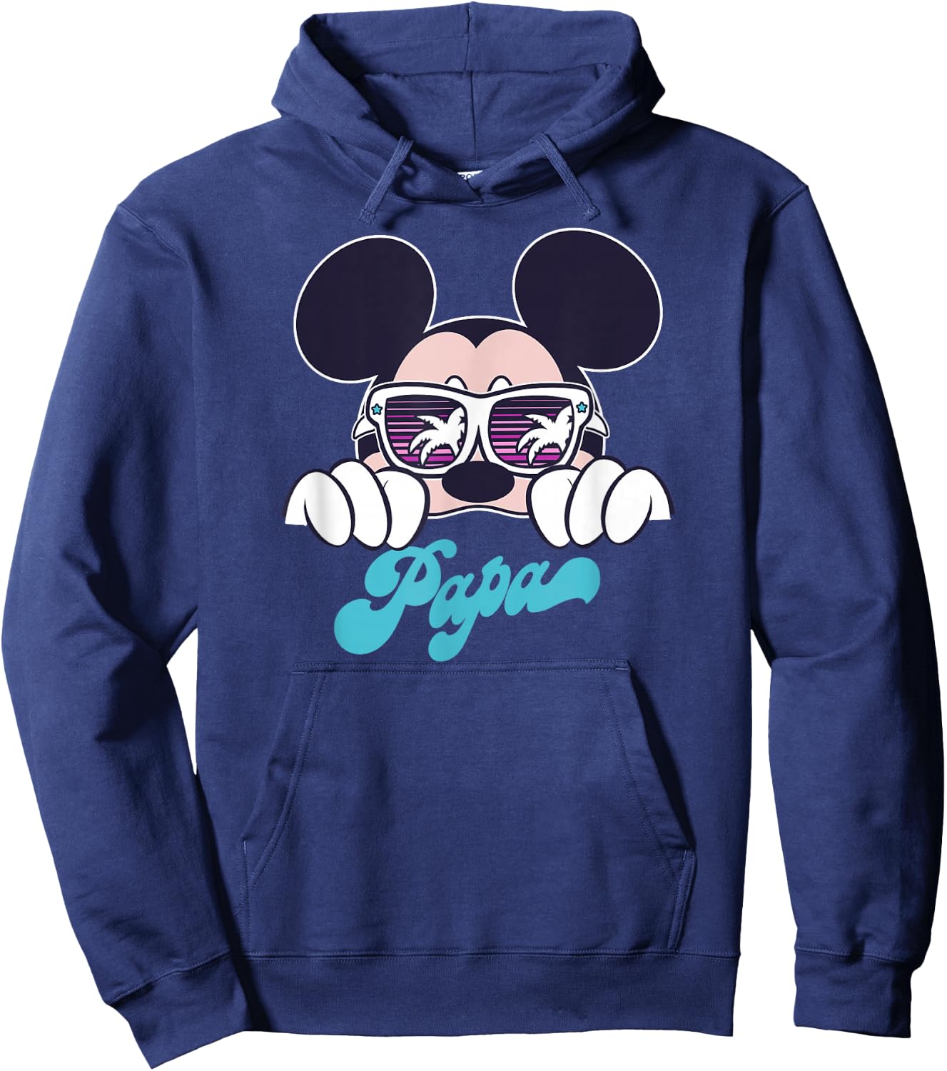 Disney Mickey and Friends Cool Mickey Summer Vibes Papa Logo Hoodie - Hoodie | Navy